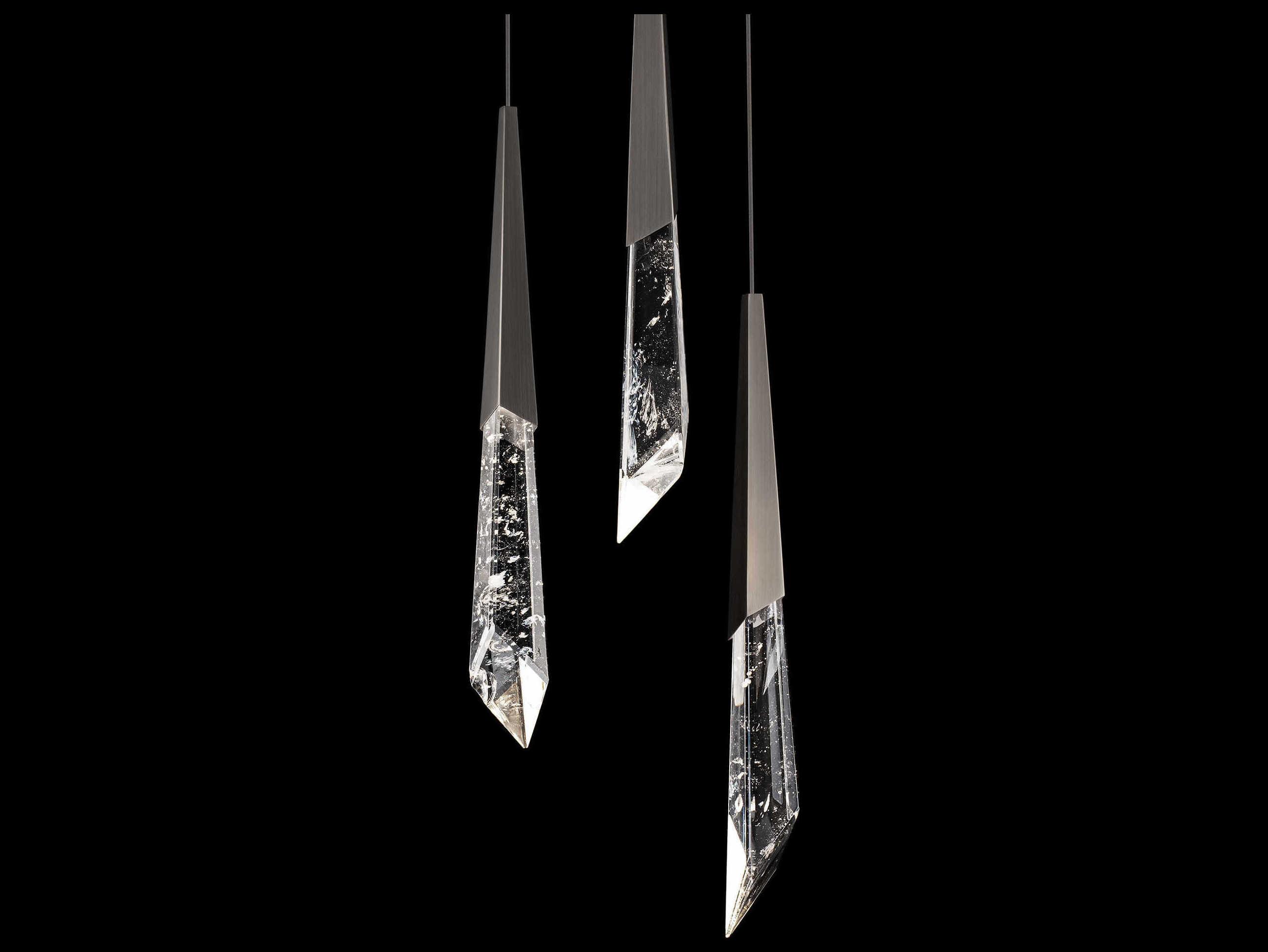 Schonbek Solitude 3-Light Antique Nickel Linear Mini Pendant