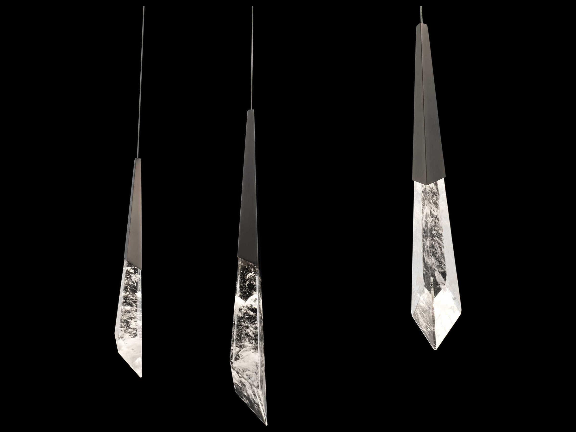 Schonbek Solitude 3-Light Antique Nickel Linear Island Pendant