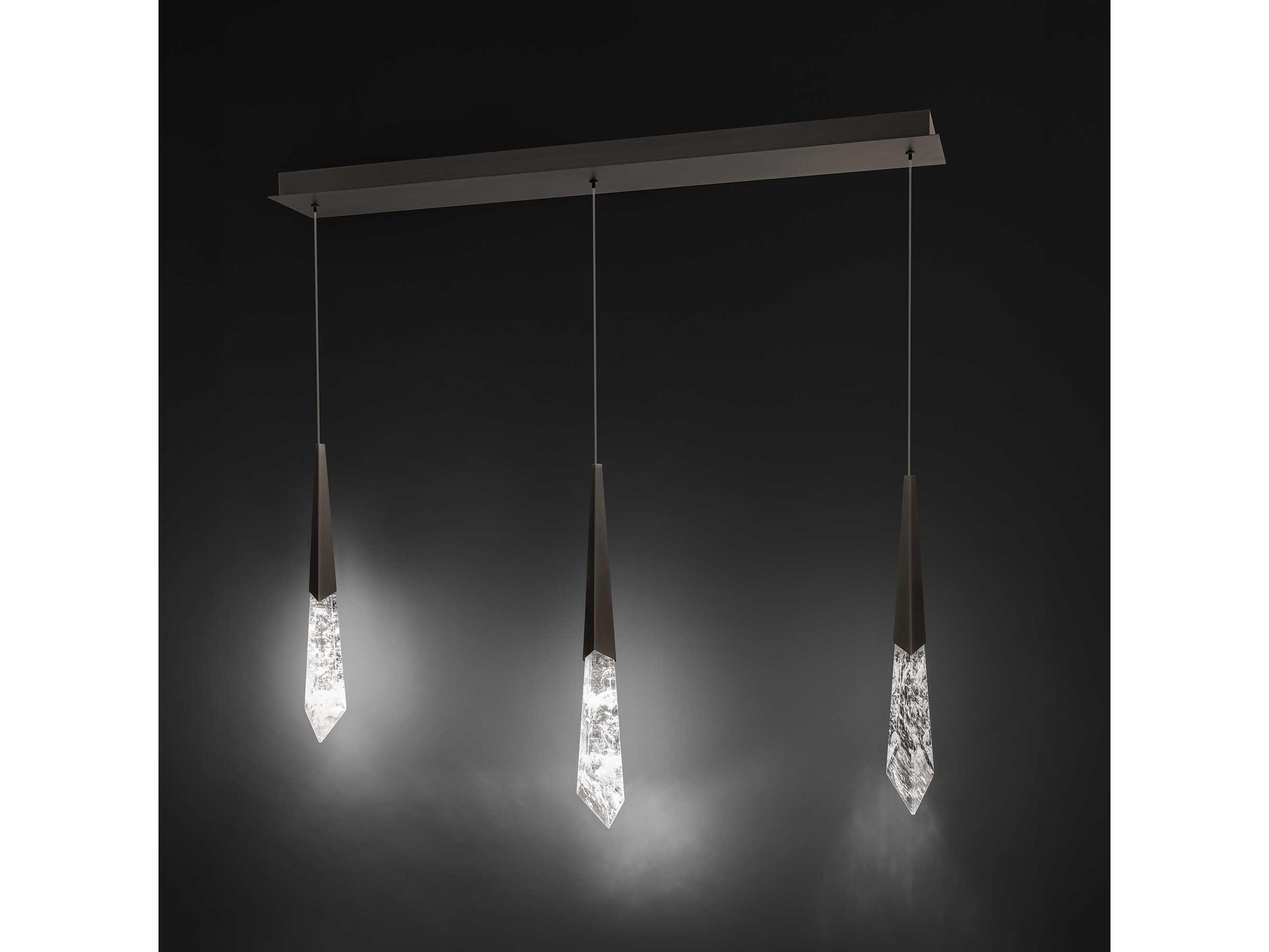 Schonbek Solitude 3-Light Antique Nickel Linear Island Pendant