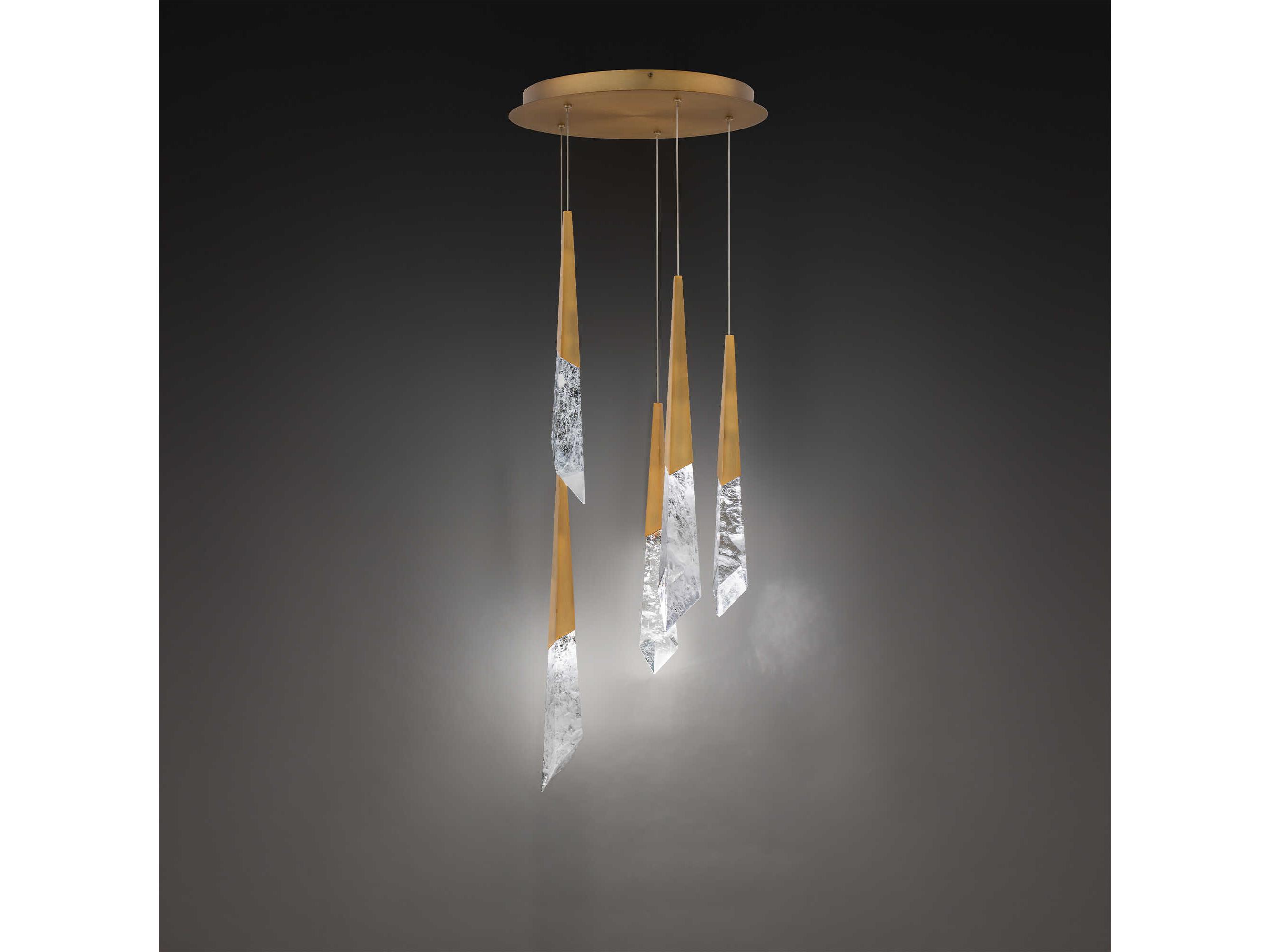 Schonbek Solitude 5-Light Aged Brass Linear Pendant