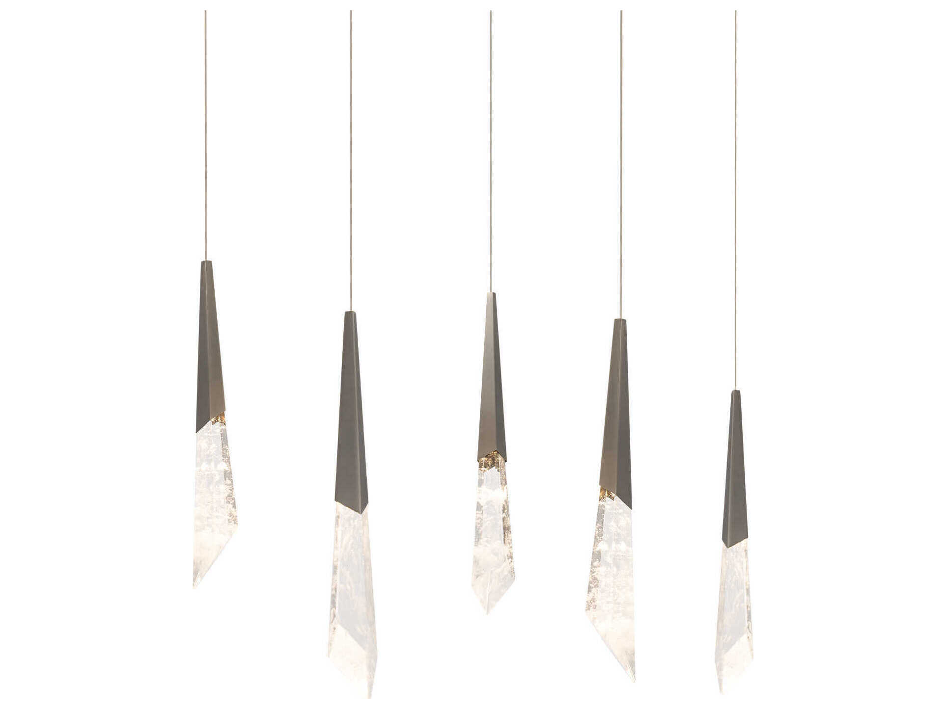 Schonbek Solitude 5-Light Antique Nickel Linear Island Pendant