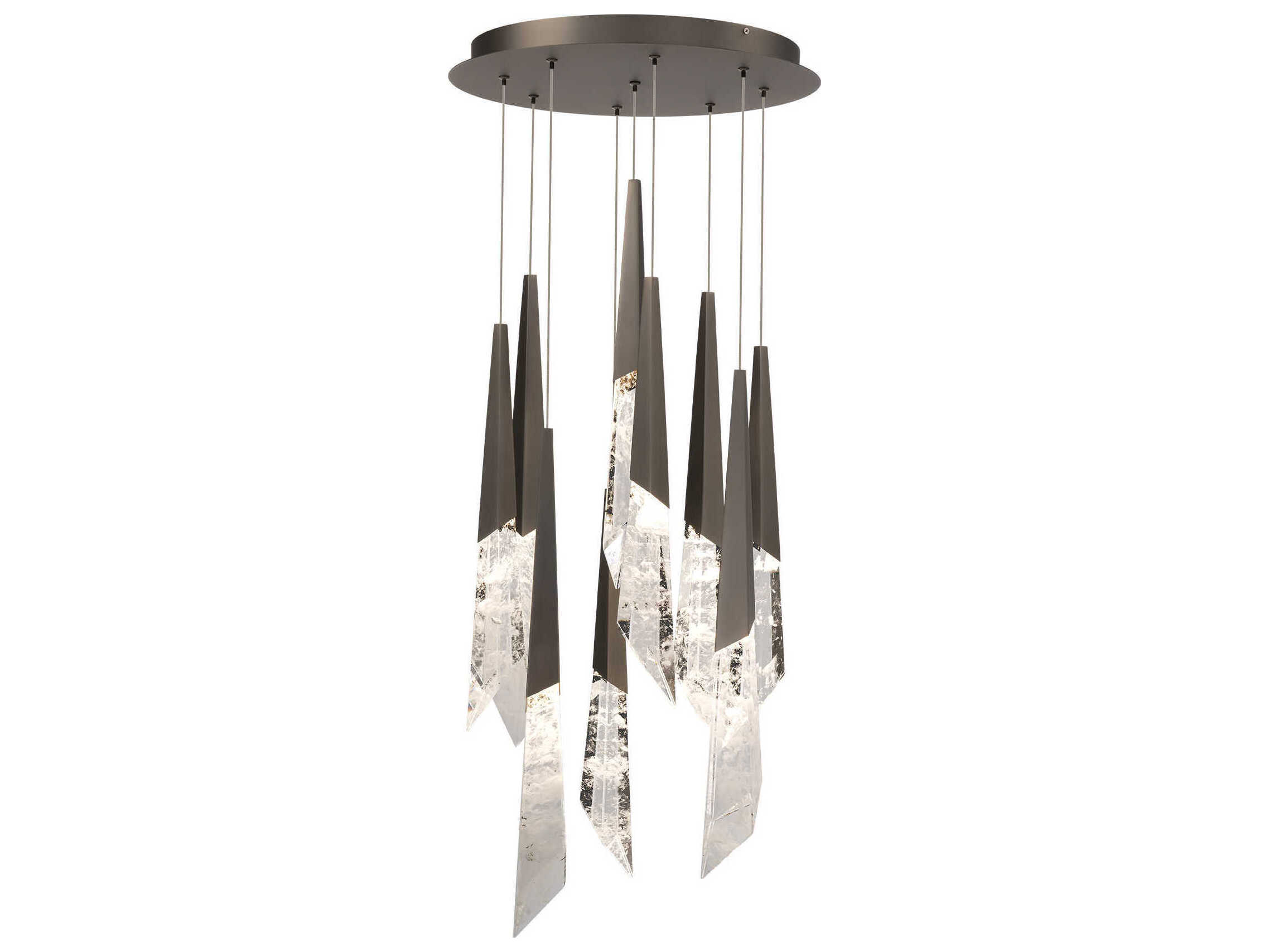 Schonbek Solitude 9-Light Antique Nickel Linear Pendant