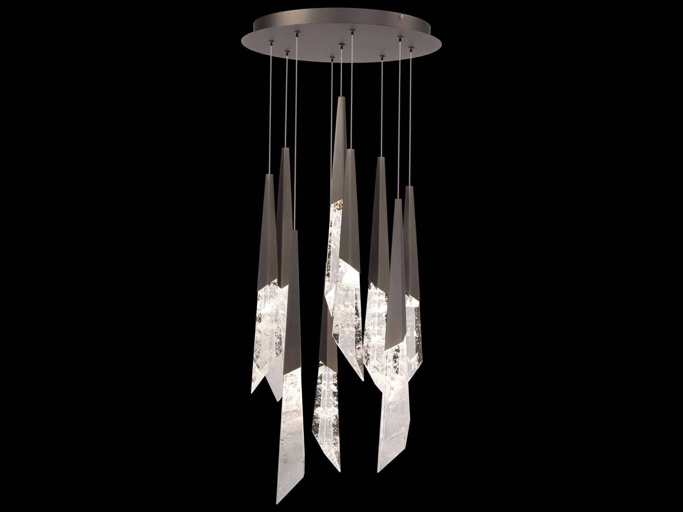 Schonbek Solitude 9-Light Antique Nickel Linear Pendant