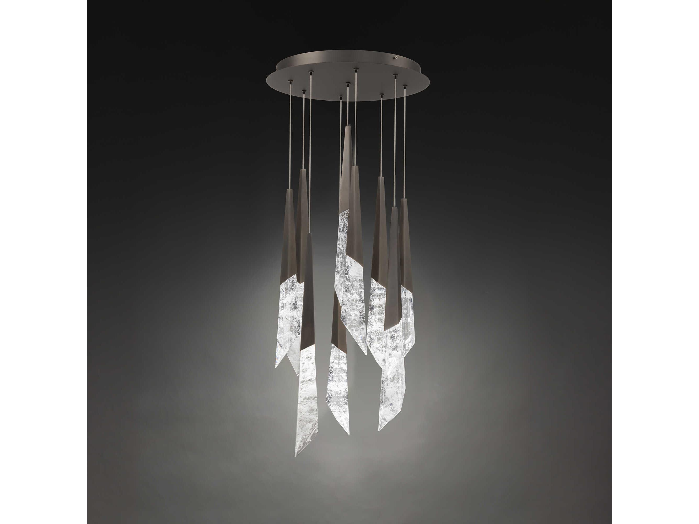 Schonbek Solitude 9-Light Antique Nickel Linear Pendant