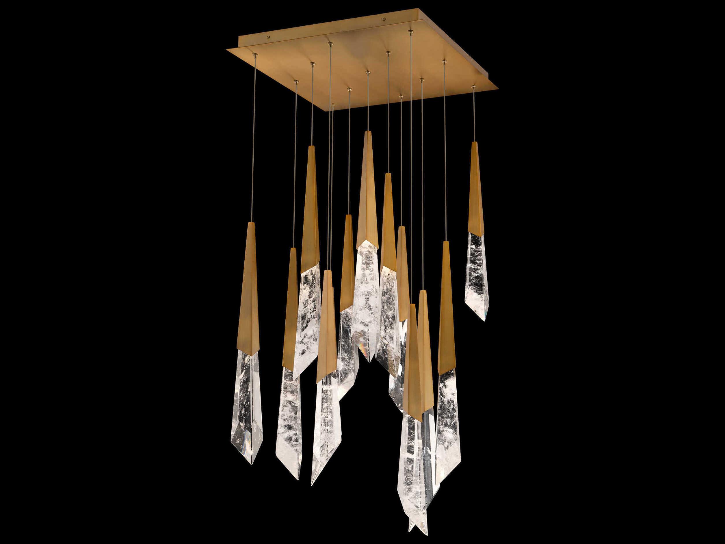 Schonbek Solitude 13-Light Aged Brass Pendant