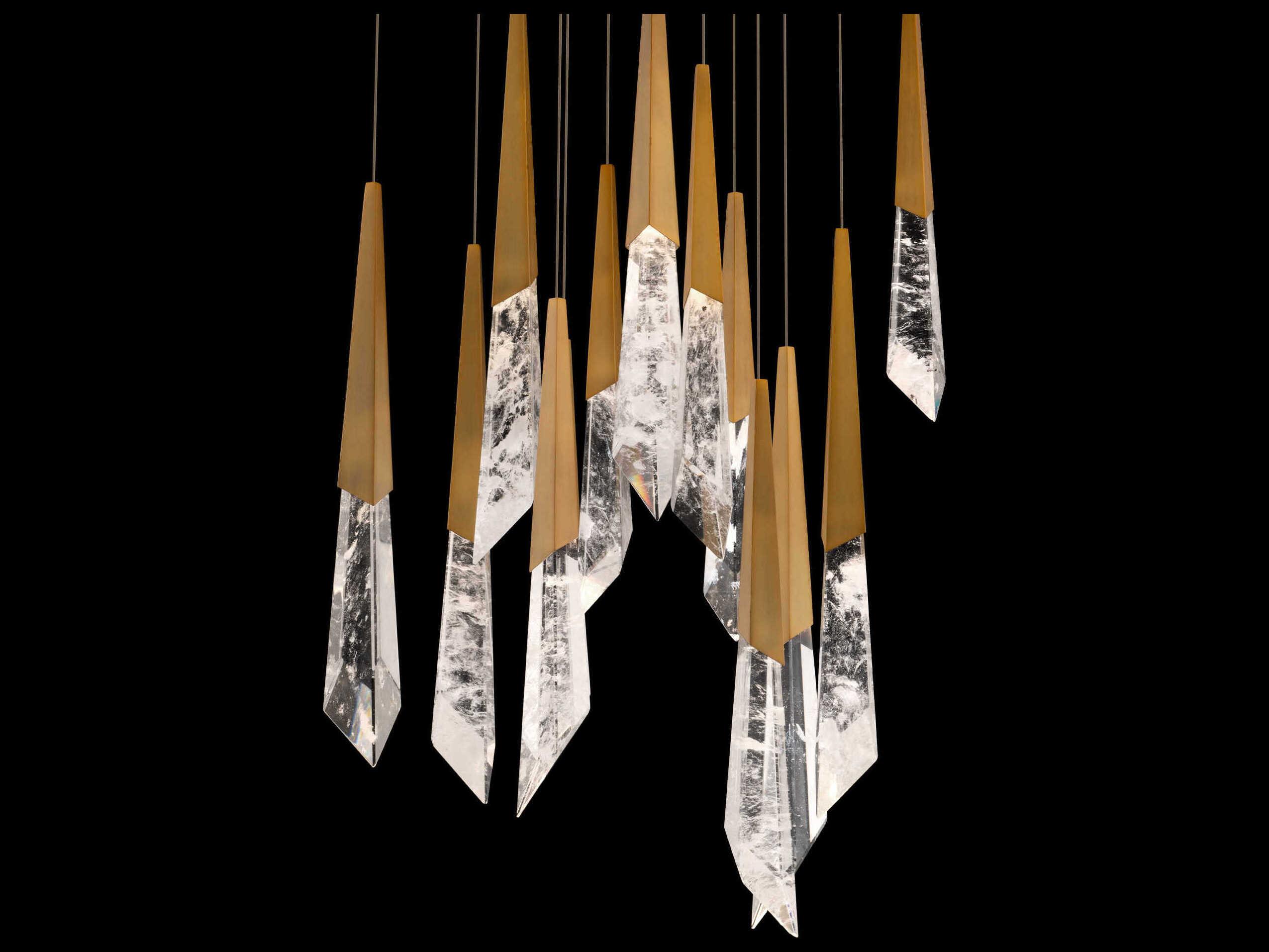 Schonbek Solitude 13-Light Aged Brass Pendant