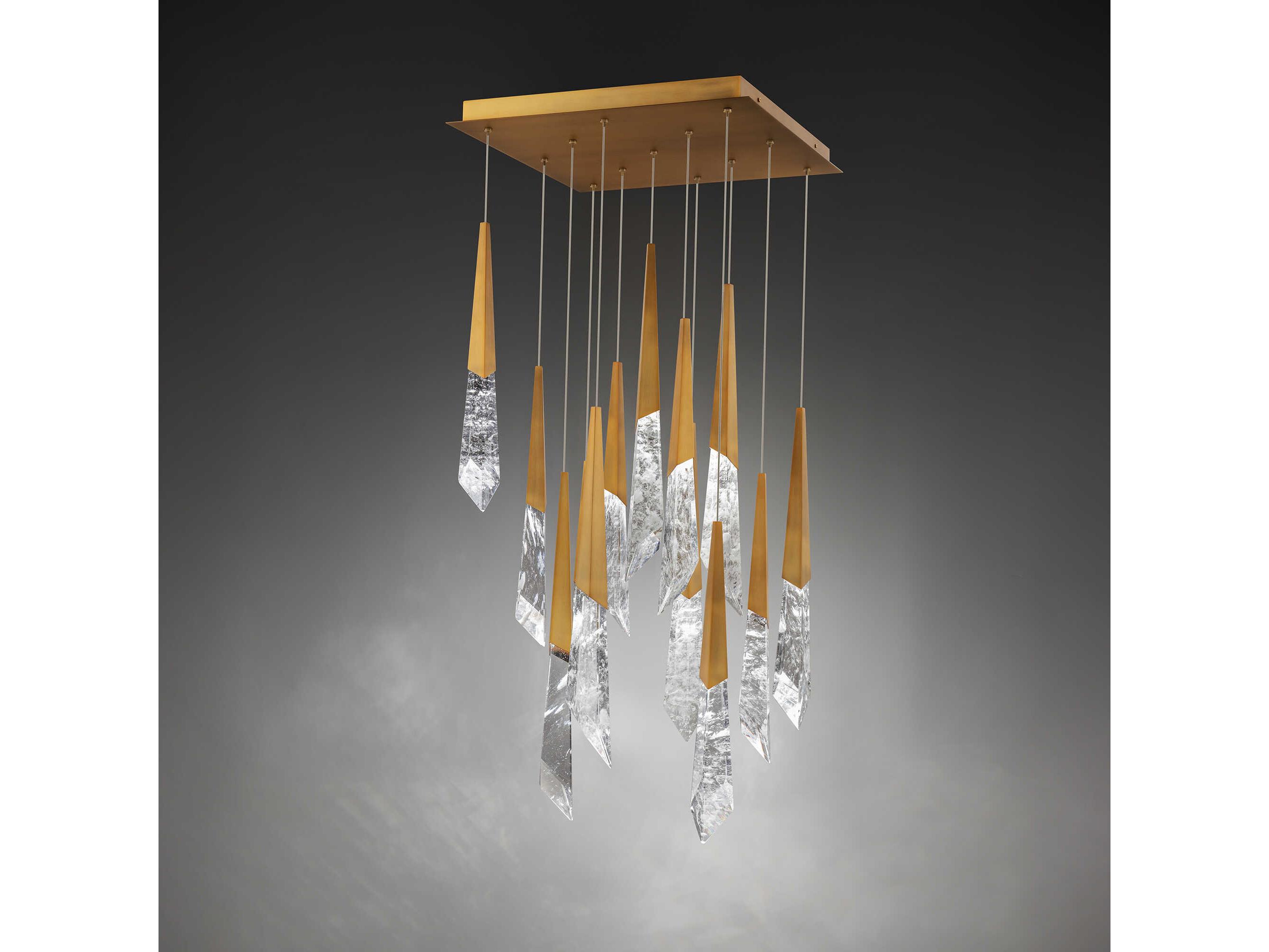 Schonbek Solitude 13-Light Aged Brass Pendant