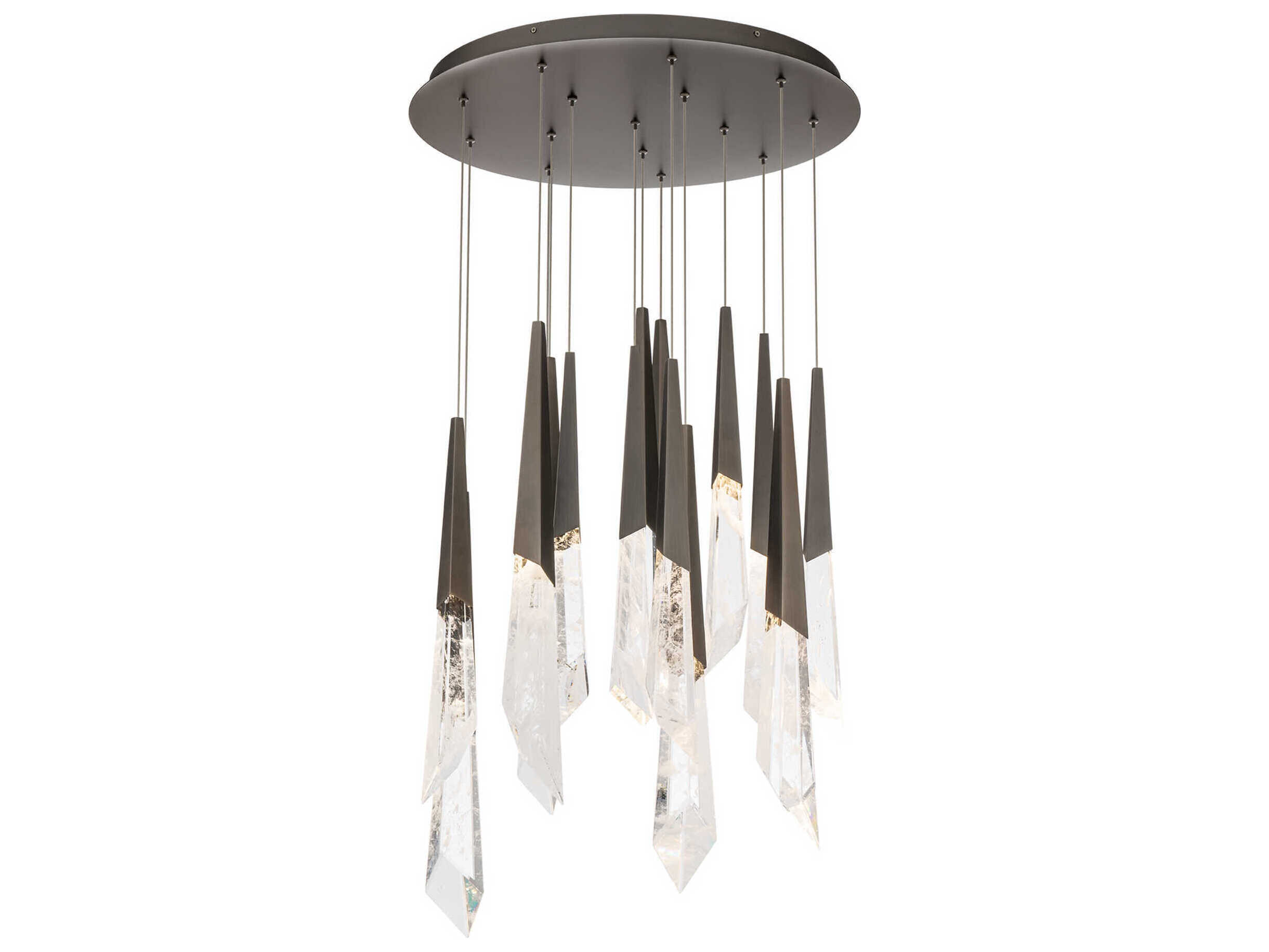 Schonbek Solitude 15-Light Antique Nickel Linear Pendant