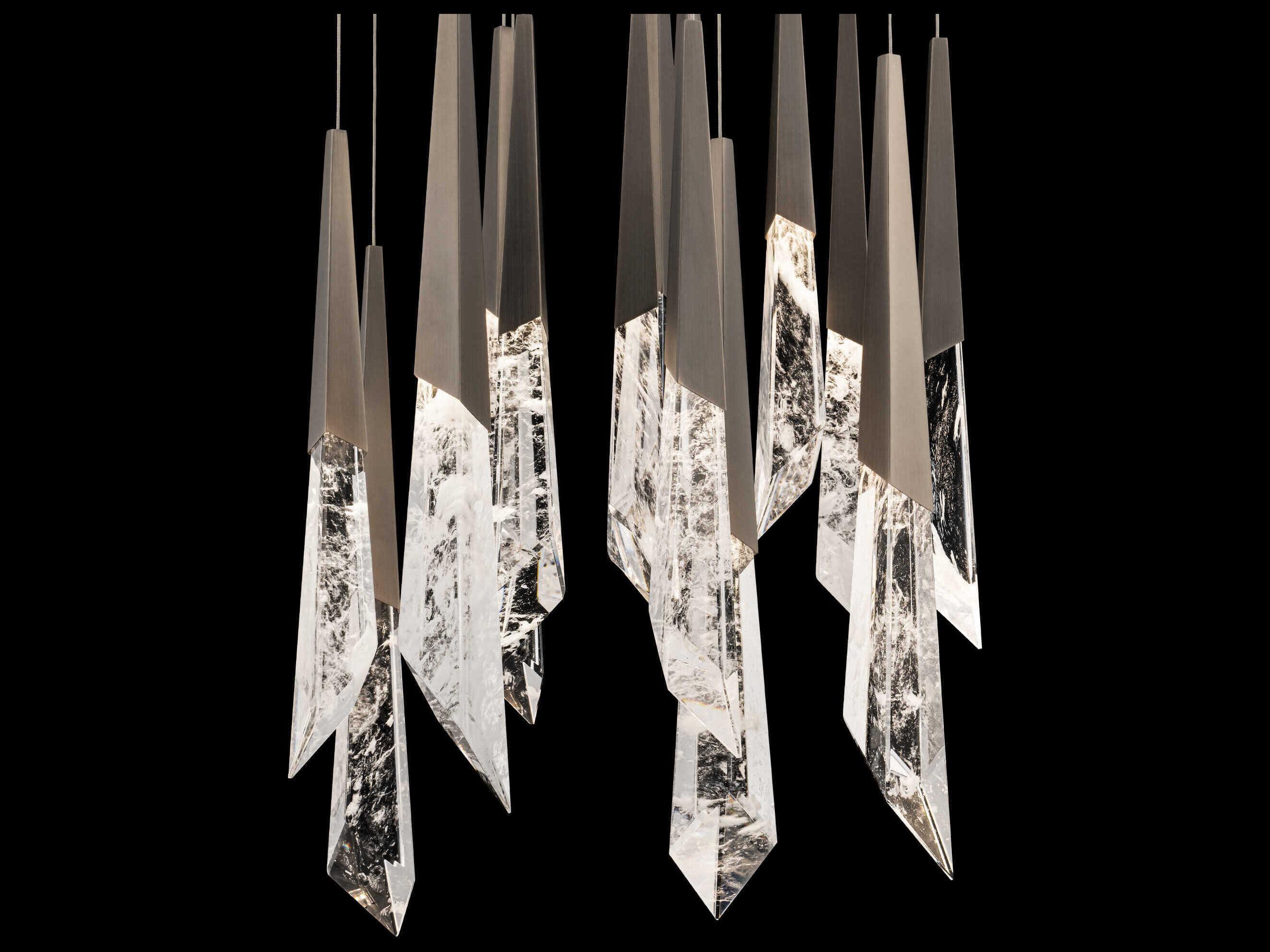 Schonbek Solitude 15-Light Antique Nickel Linear Pendant