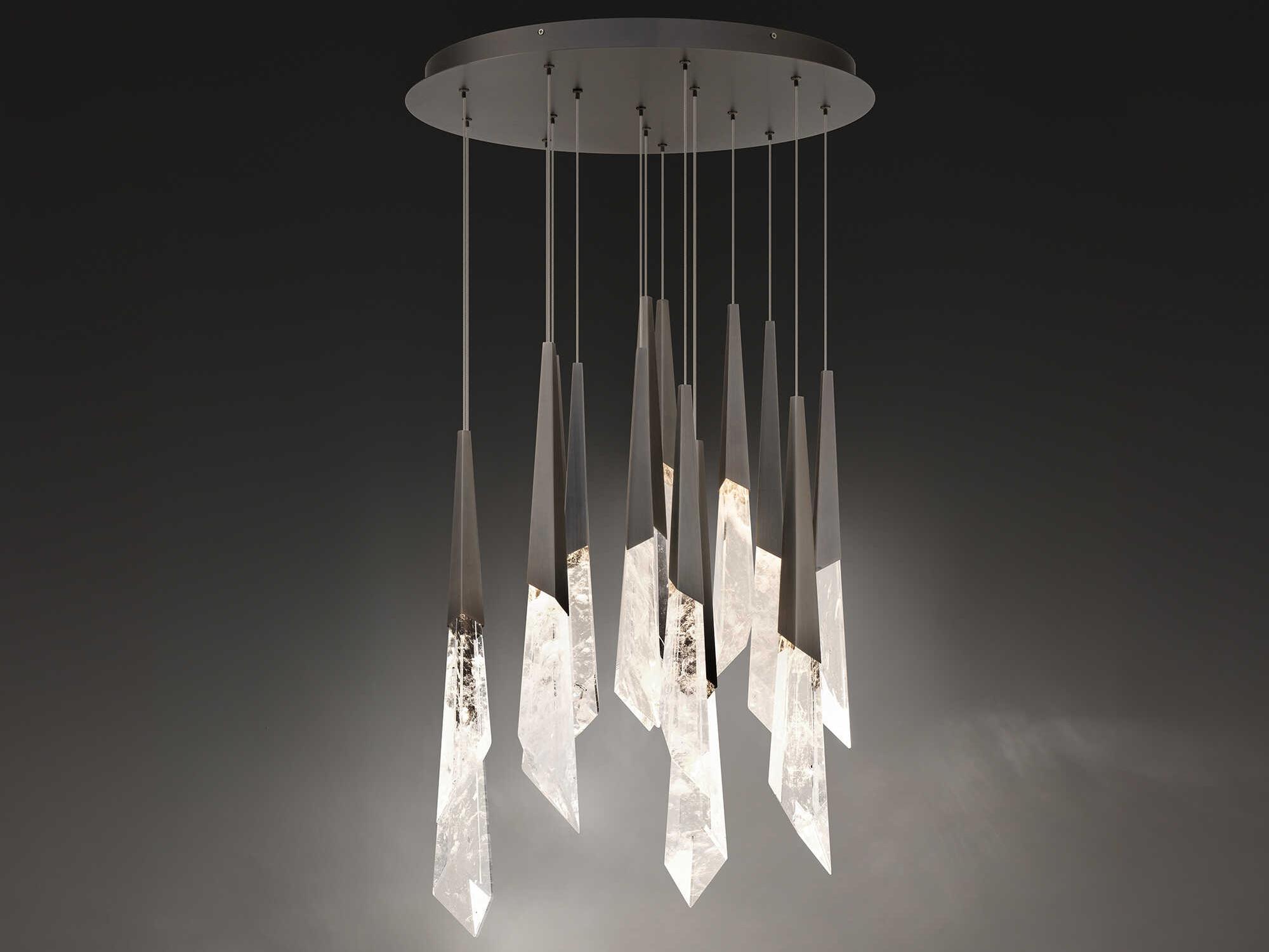 Schonbek Solitude 15-Light Antique Nickel Linear Pendant