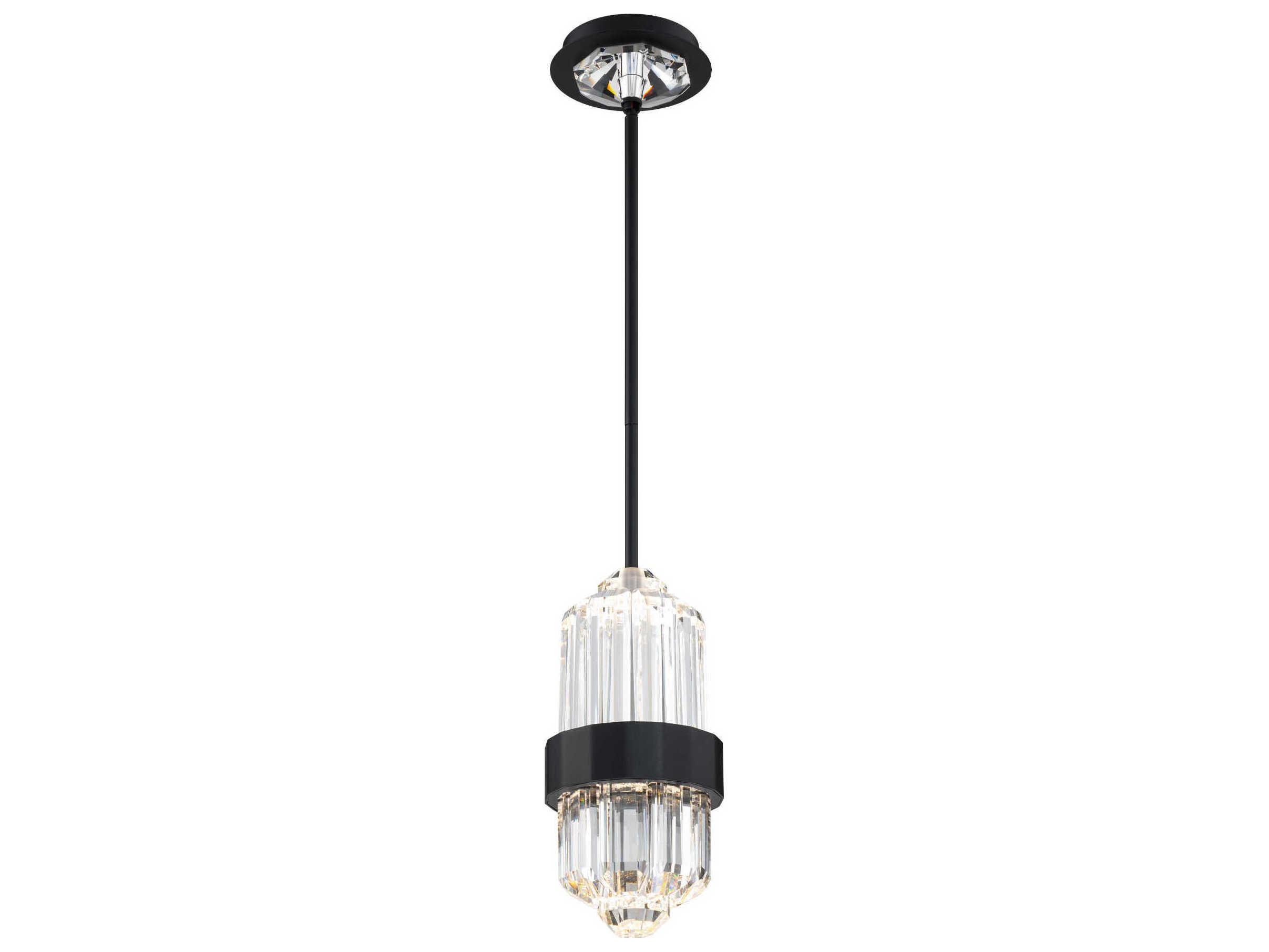 Schonbek Silo Black Cylinder Mini Pendant