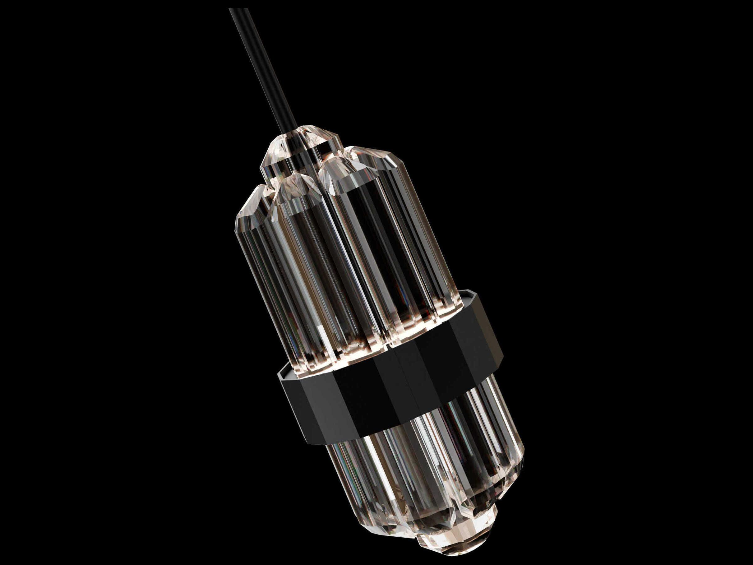 Schonbek Silo Black Cylinder Mini Pendant