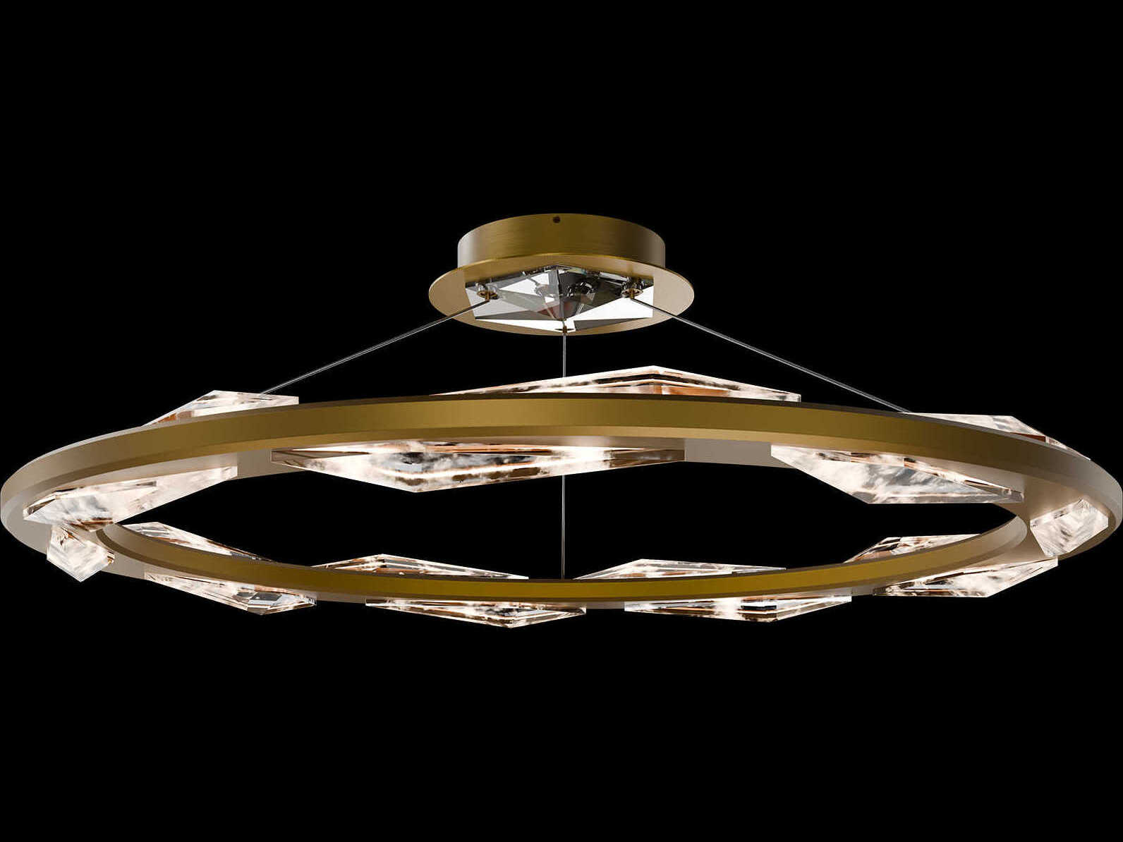 Schonbek Bauble Aged Brass Round Pendant