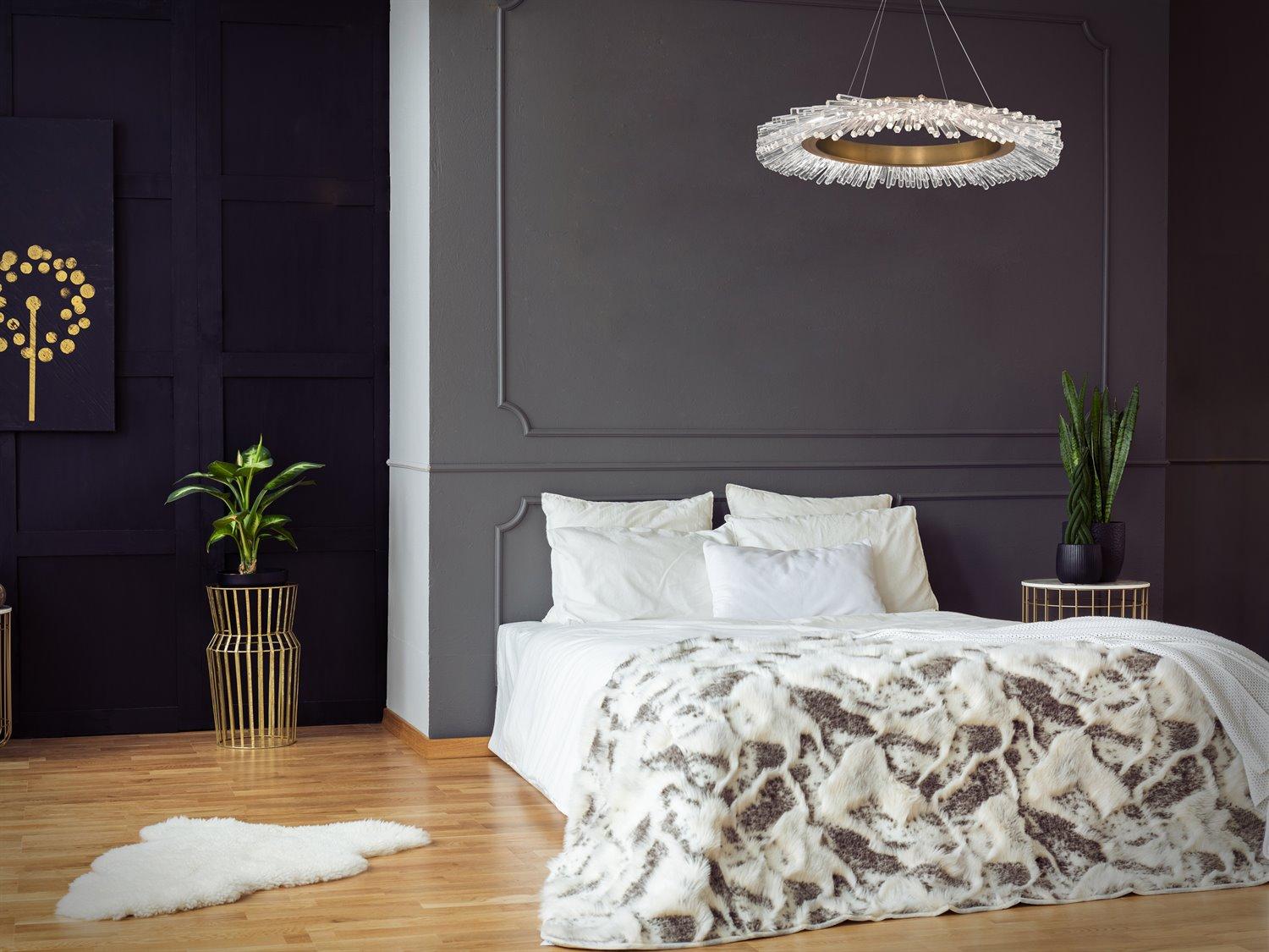 Schonbek Benediction 1-Light Aged Brass Round Pendant