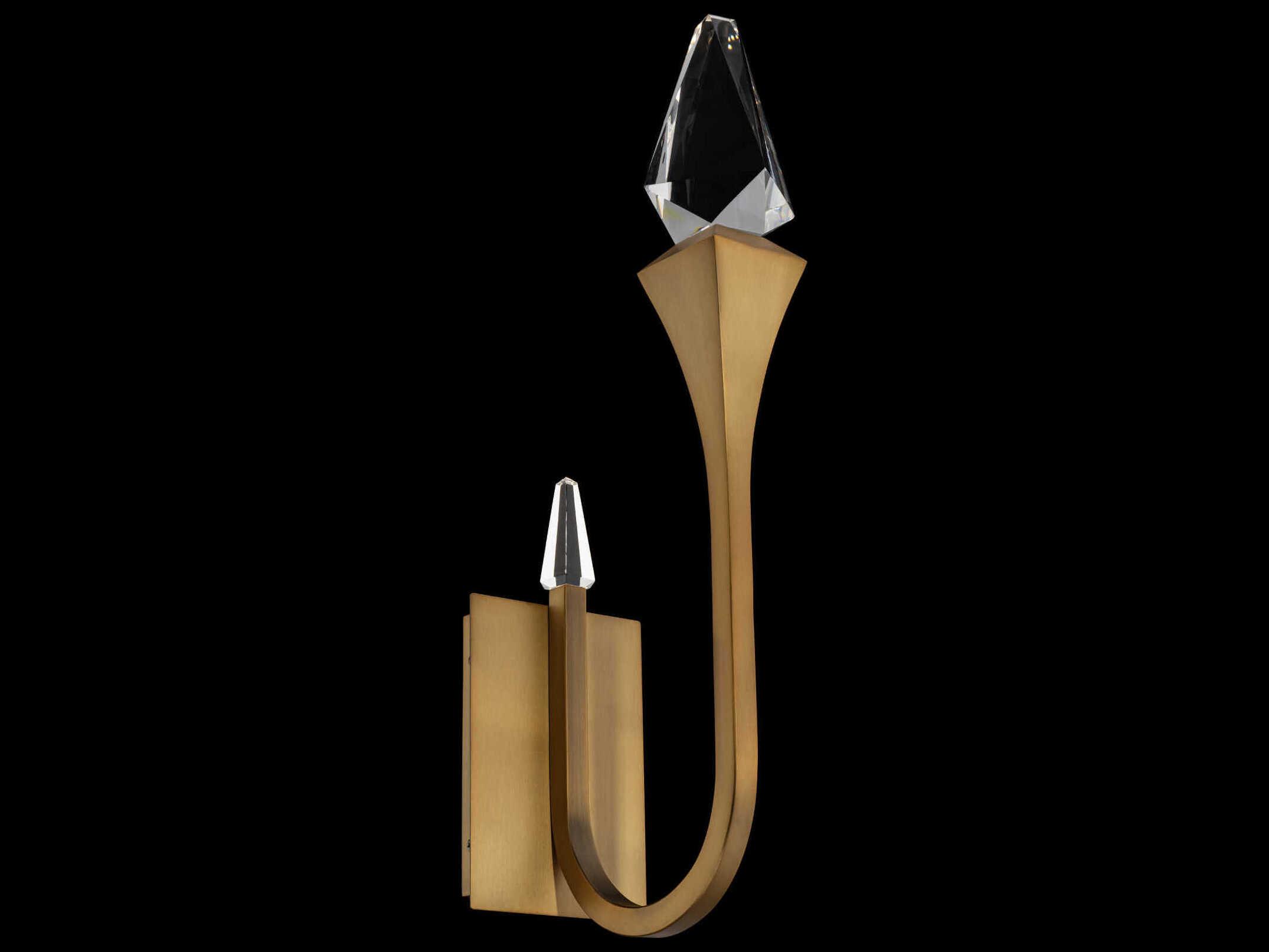 Schonbek Plumeria Aged Brass Wall Sconce