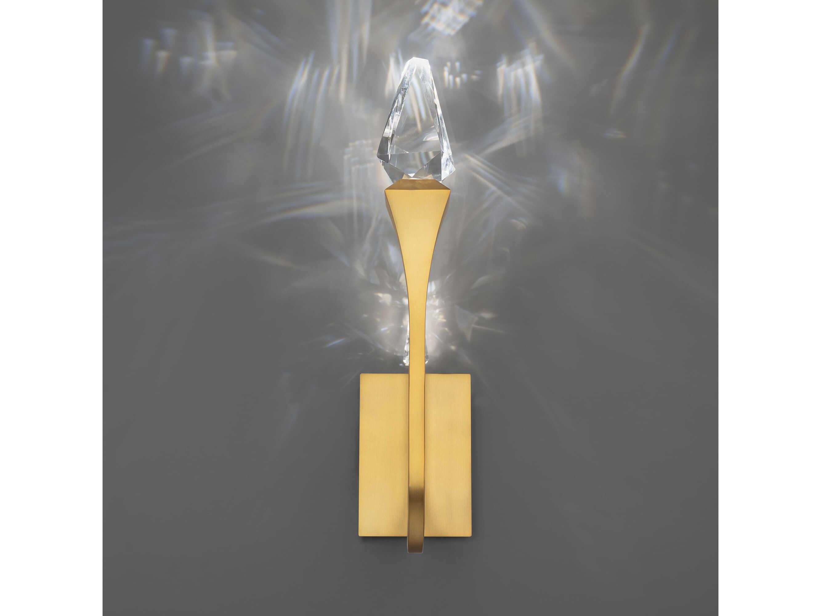 Schonbek Plumeria Aged Brass Wall Sconce