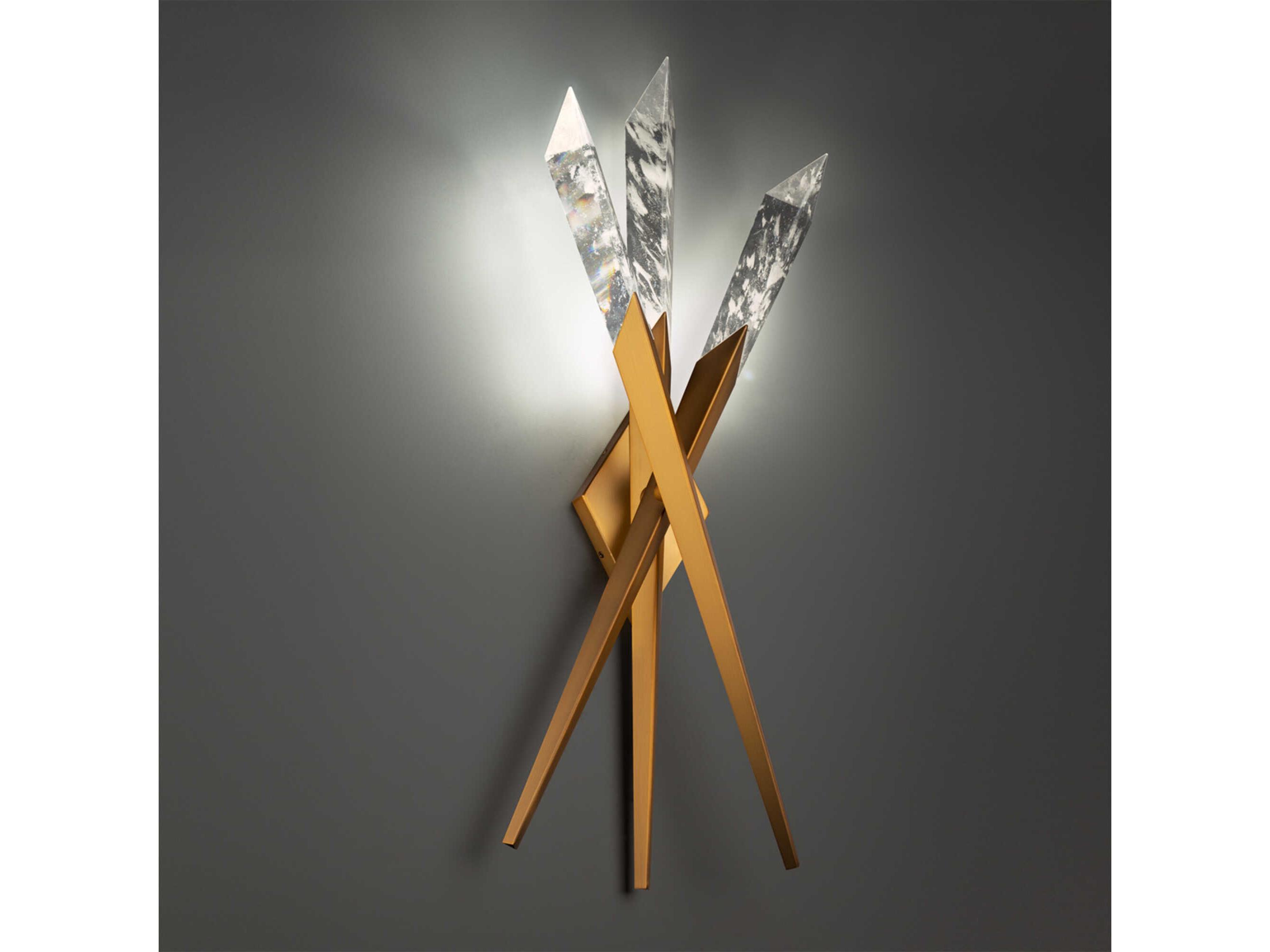 Schonbek Solitude 3-Light Aged Brass Wall Sconce