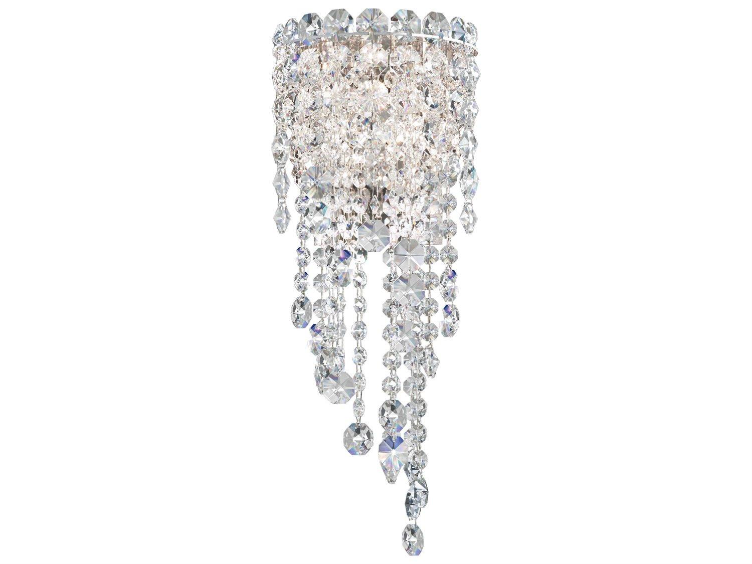 Schonbek Chantant 2-Light Stainless Steel Crystal Wall Sconce