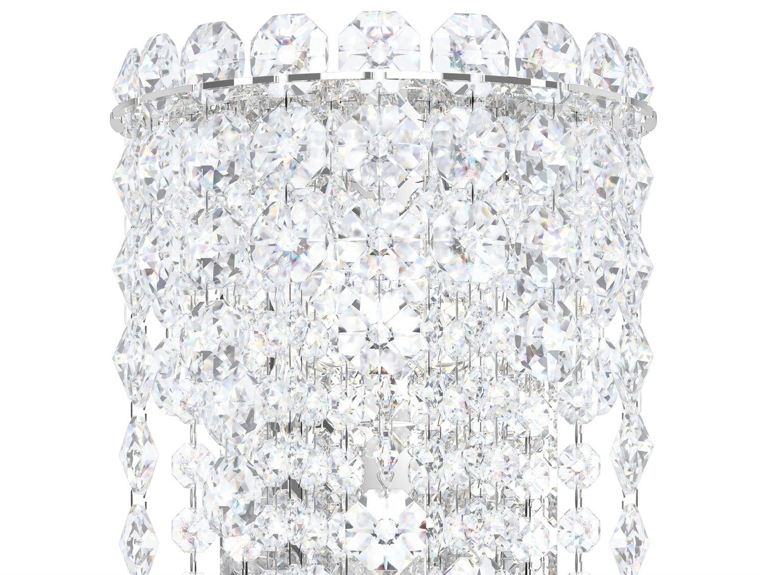 Schonbek Chantant 2-Light Stainless Steel Crystal Wall Sconce