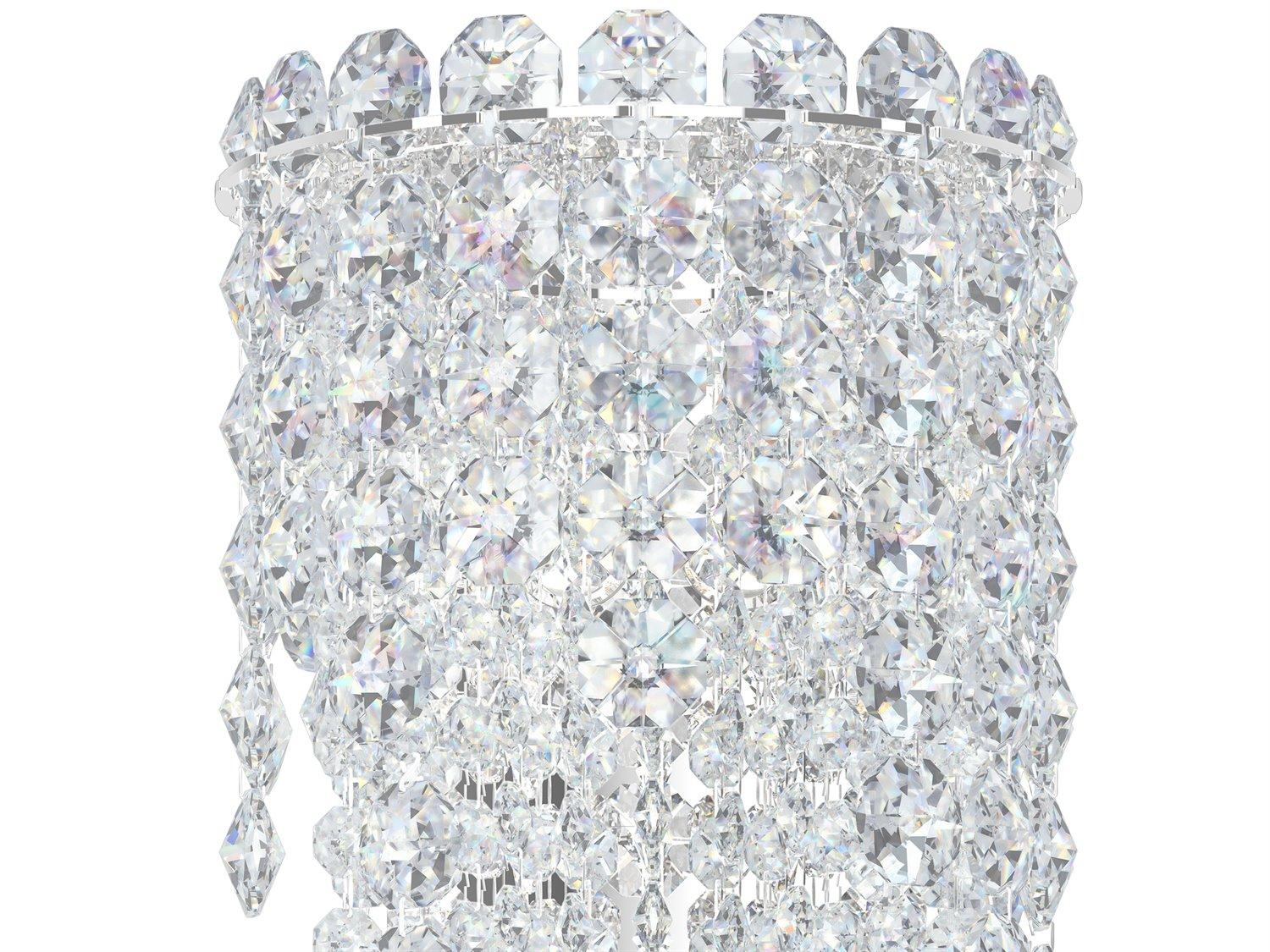 Schonbek Chantant 2-Light Stainless Steel Crystal Wall Sconce
