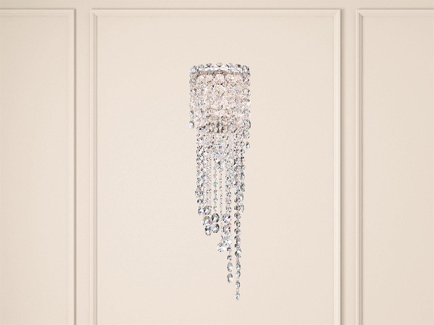 Schonbek Chantant 2-Light Stainless Steel Crystal Wall Sconce