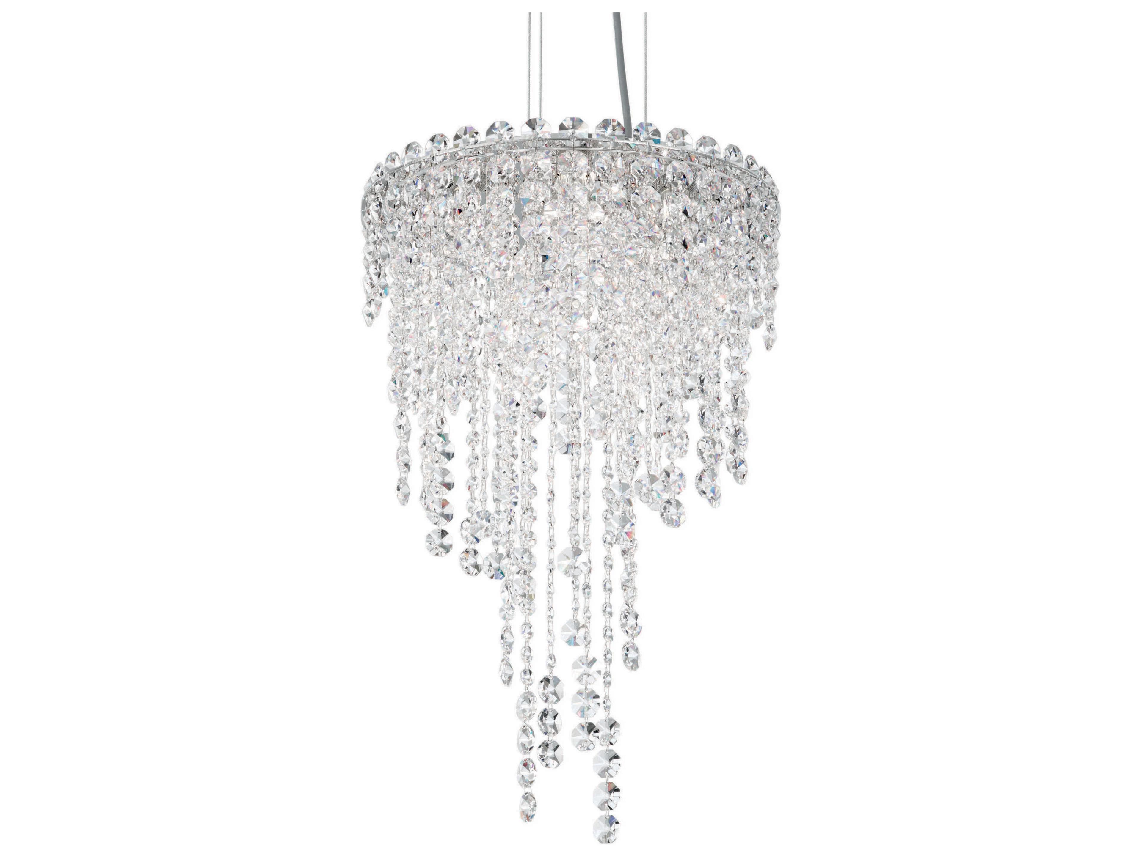 Schonbek Chantant 4-Light Stainless Steel Crystal Pendant
