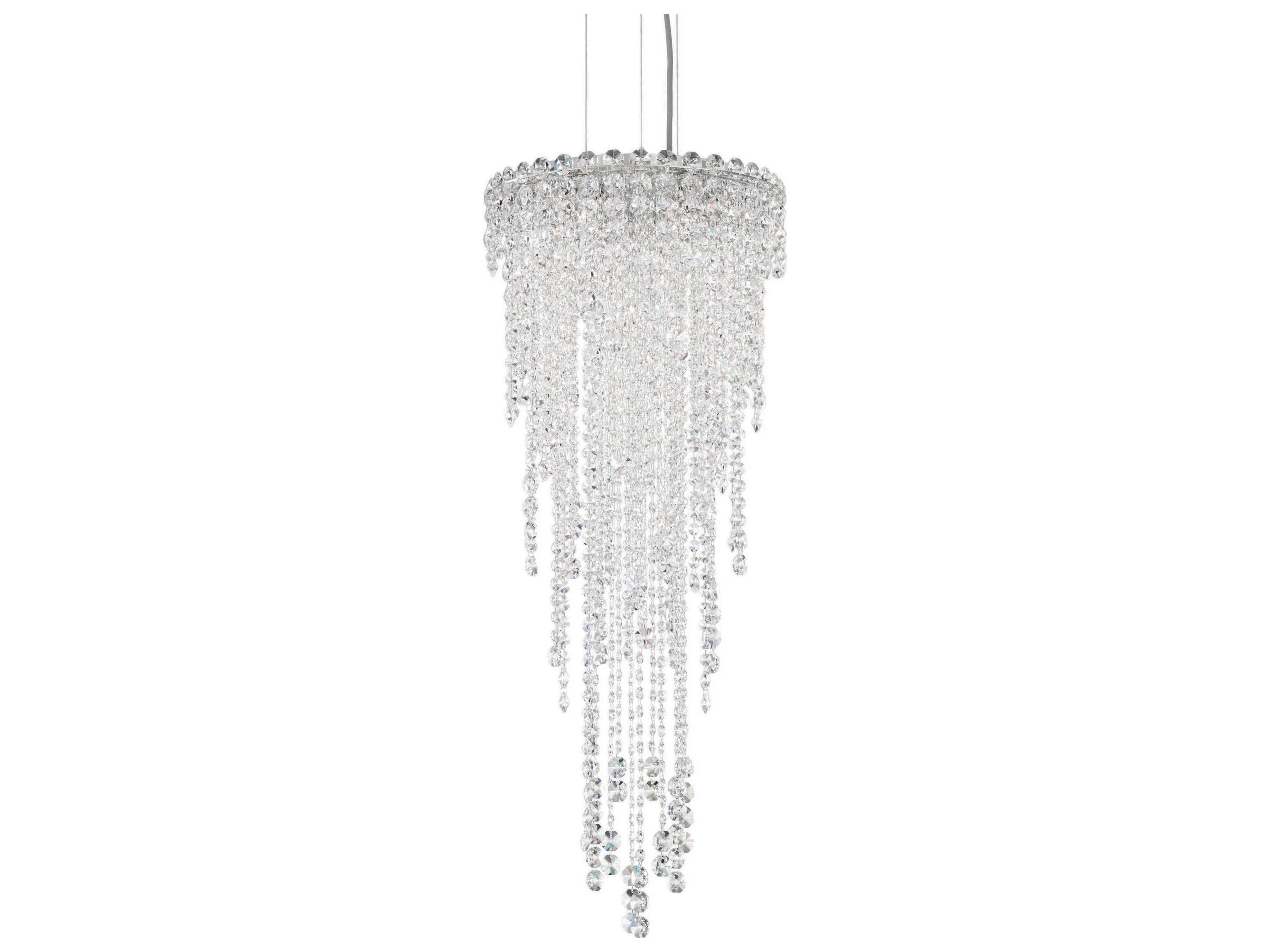 Schonbek Chantant 4-Light Stainless Steel Crystal Pendant