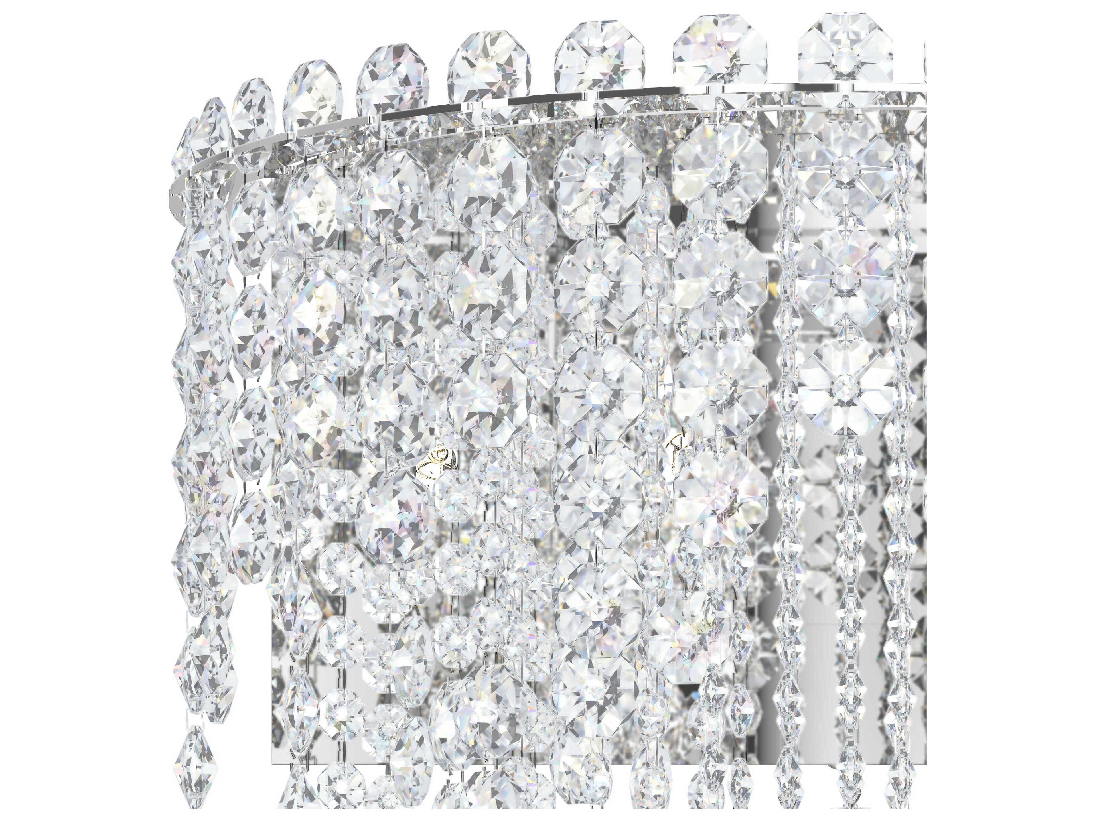 Schonbek Chantant 4-Light Stainless Steel Crystal Wall Sconce