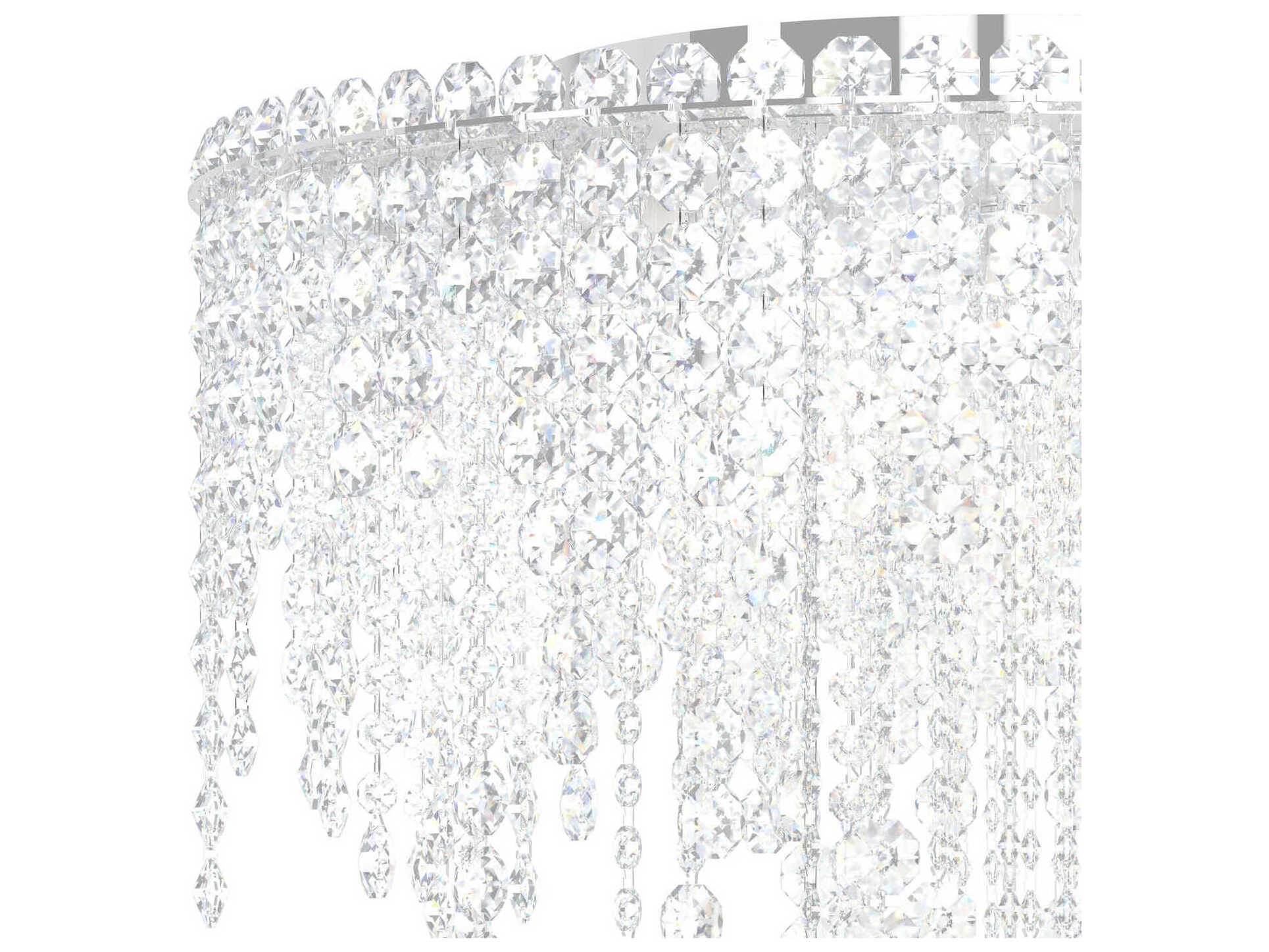 Schonbek Chantant 5-Light Stainless Steel Crystal Round Flush Mount