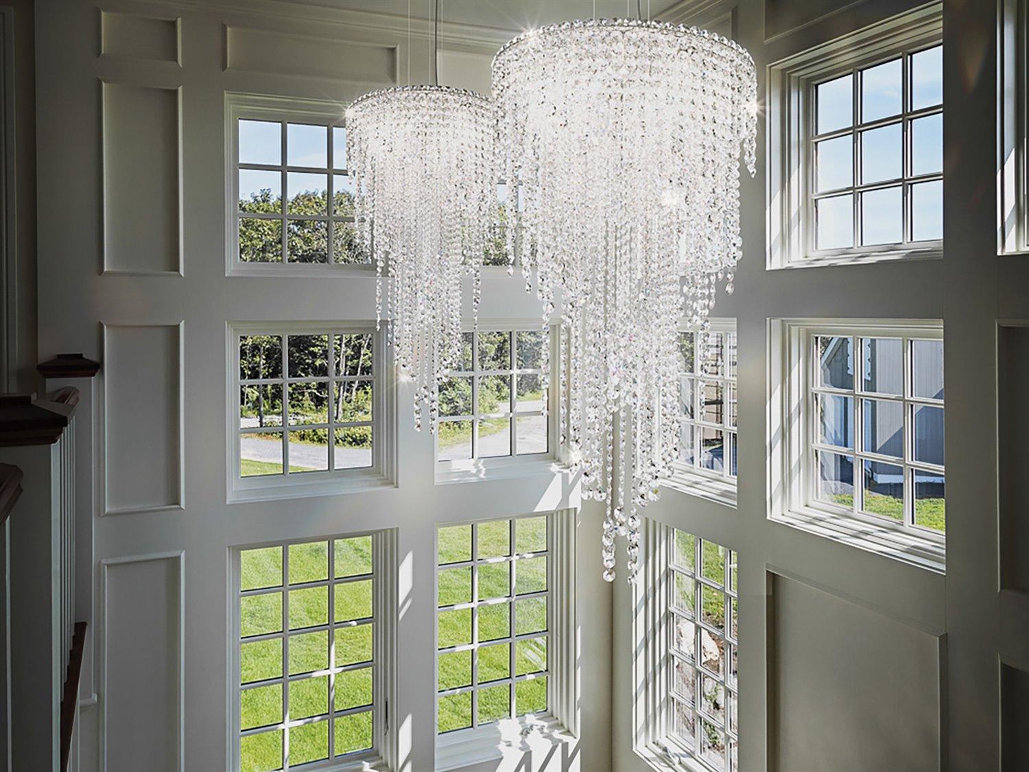 Schonbek Chantant 5-Light Stainless Steel Crystal Pendant