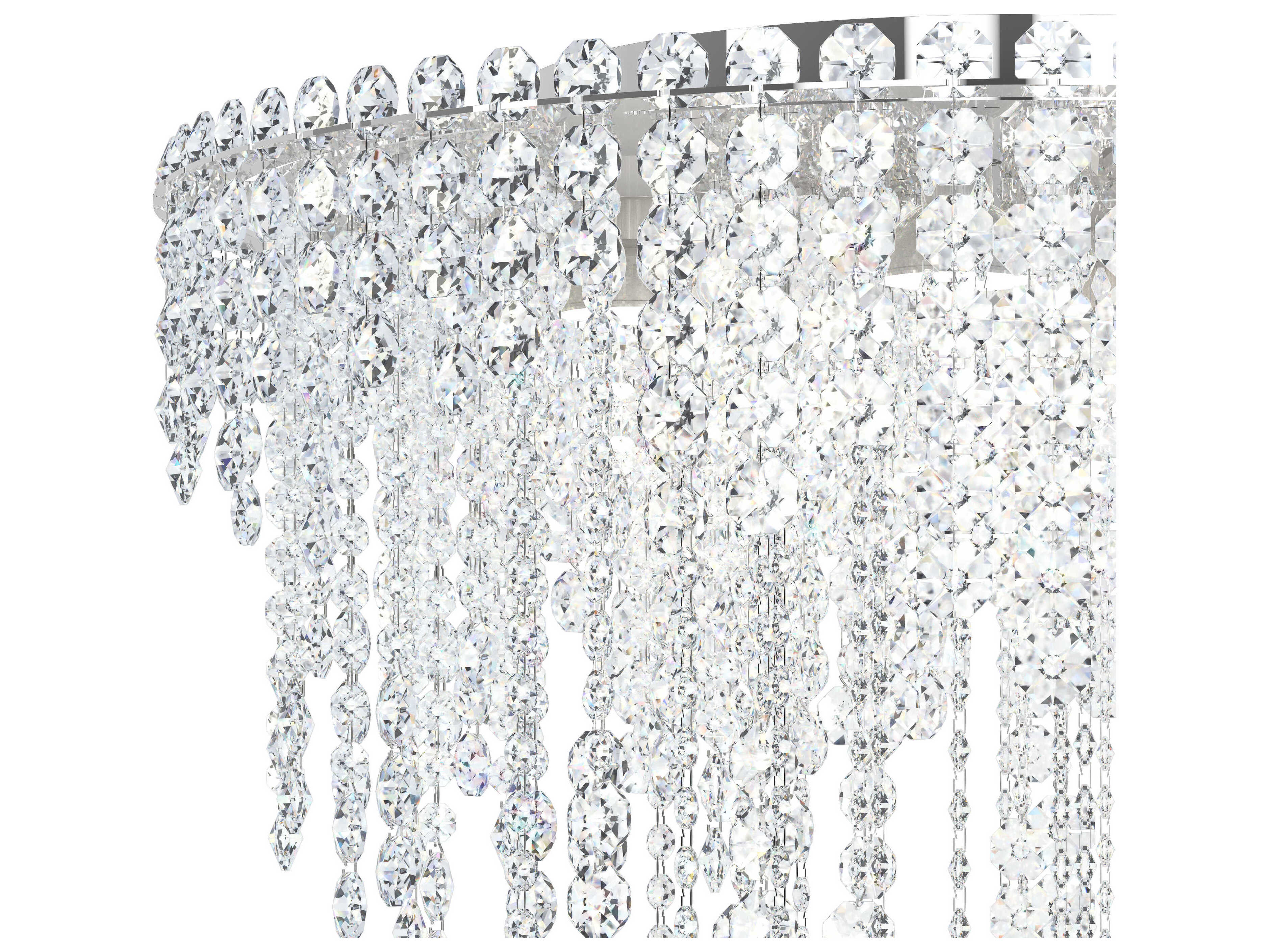 Schonbek Chantant 6-Light Stainless Steel Crystal Flush Mount