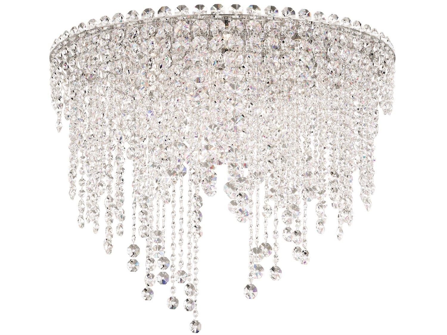 Schonbek Chantant 6-Light Stainless Steel Crystal Flush Mount