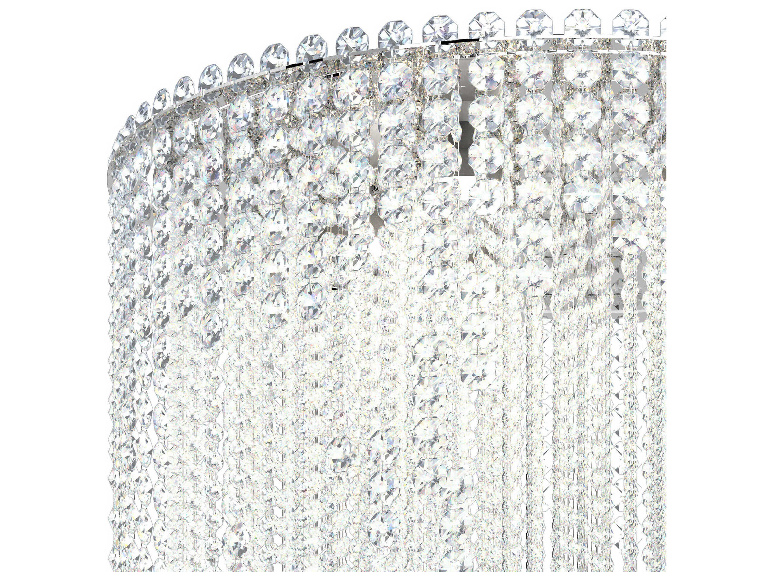 Schonbek Chantant 6-Light Stainless Steel Crystal Flush Mount