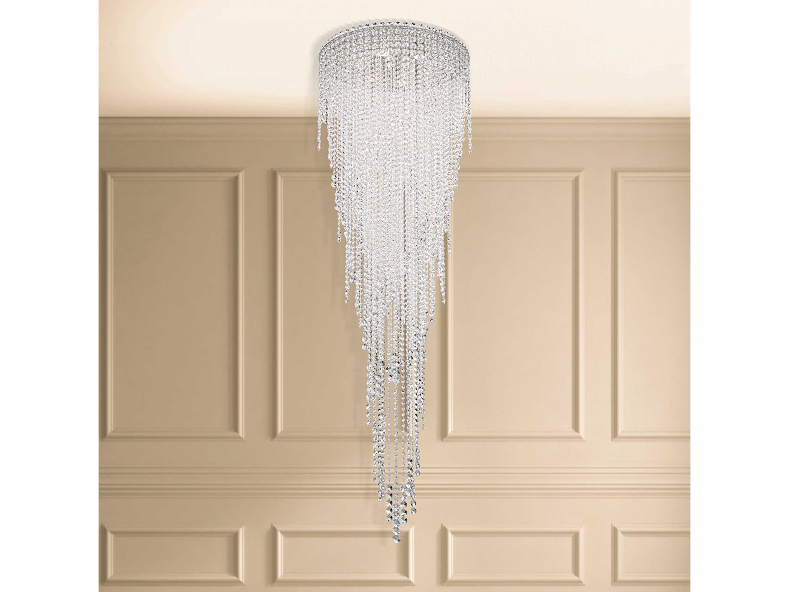 Schonbek Chantant 6-Light Stainless Steel Crystal Flush Mount