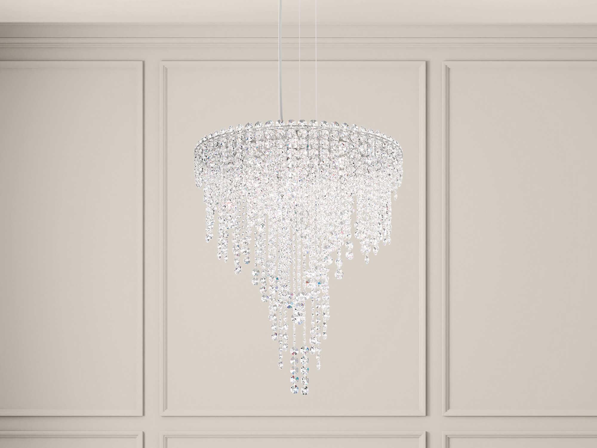 Schonbek Chantant 6-Light Stainless Steel Crystal Pendant