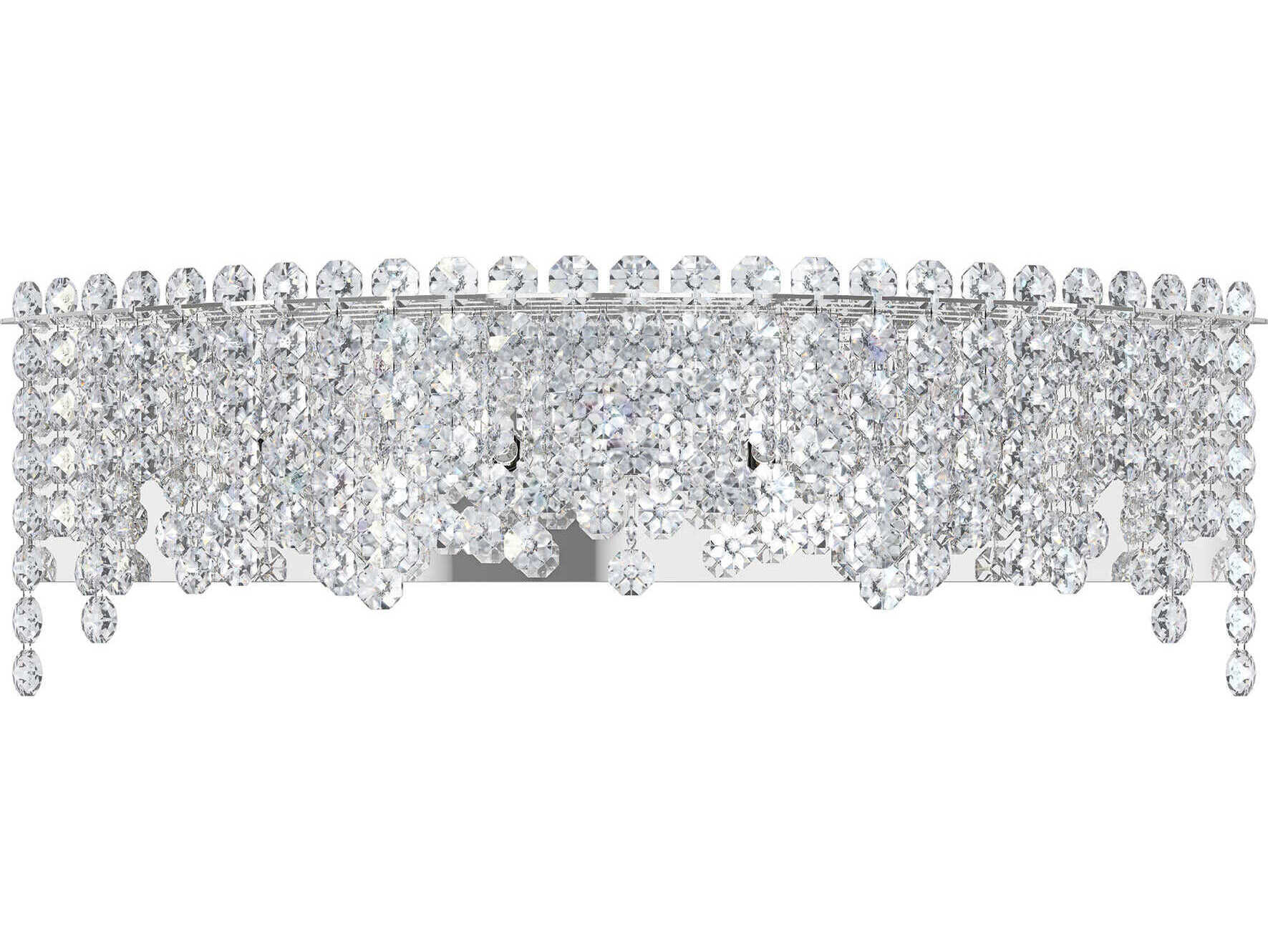 Schonbek Chantant 4-Light Stainless Steel Crystal Vanity Light