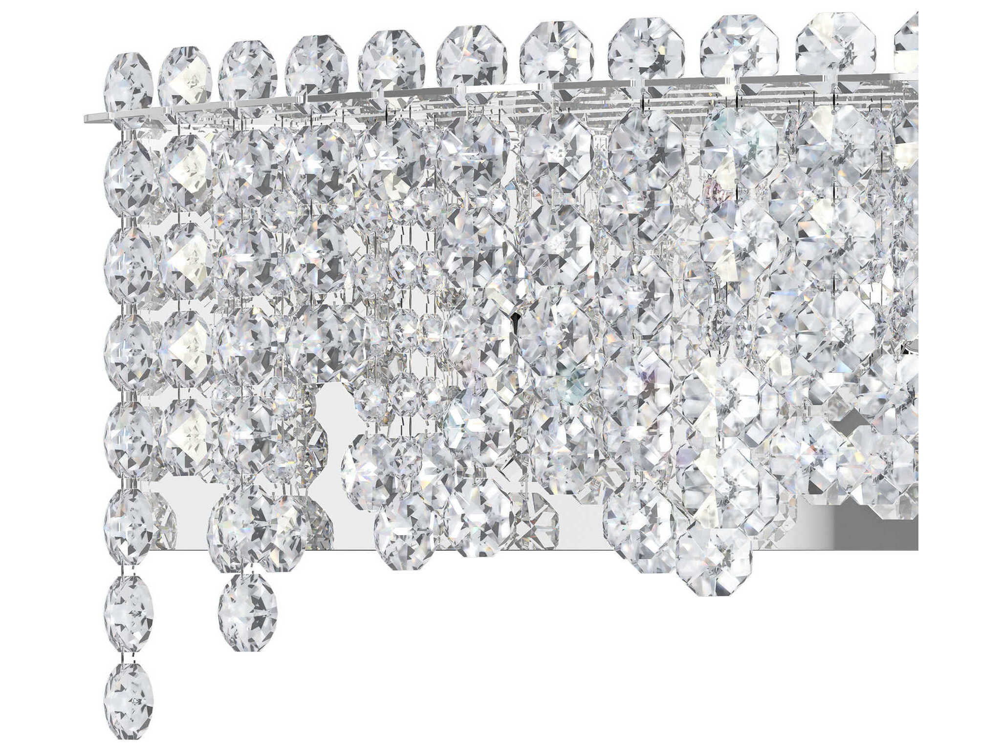 Schonbek Chantant 4-Light Stainless Steel Crystal Vanity Light