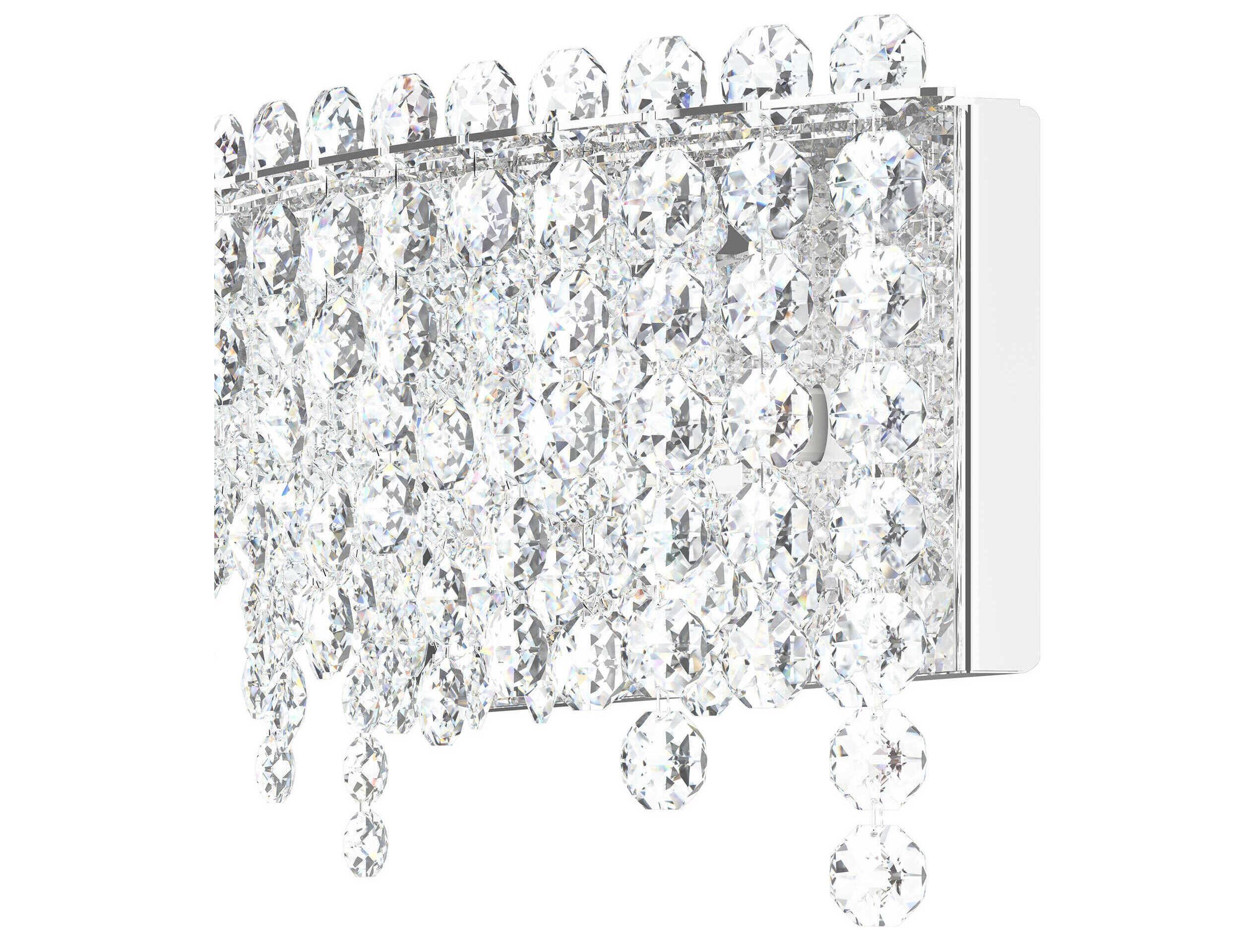 Schonbek Chantant 4-Light Stainless Steel Crystal Vanity Light