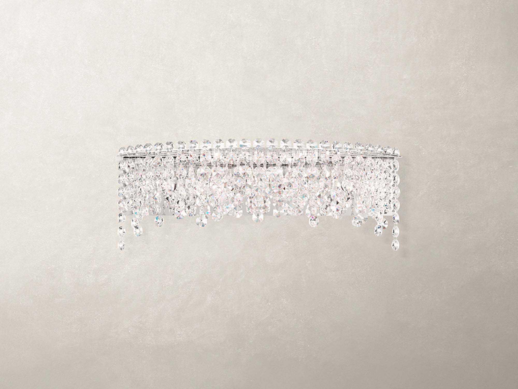 Schonbek Chantant 4-Light Stainless Steel Crystal Vanity Light