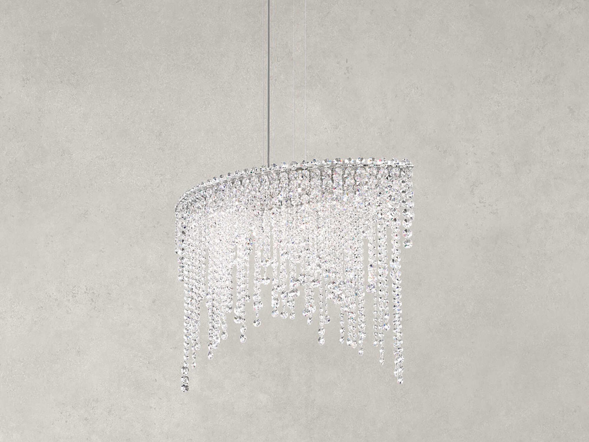 Schonbek Chantant 6-Light Stainless Steel Crystal Island Pendant