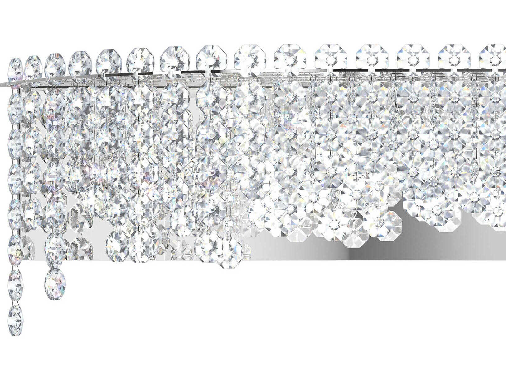 Schonbek Chantant 6-Light Stainless Steel Crystal Vanity Light