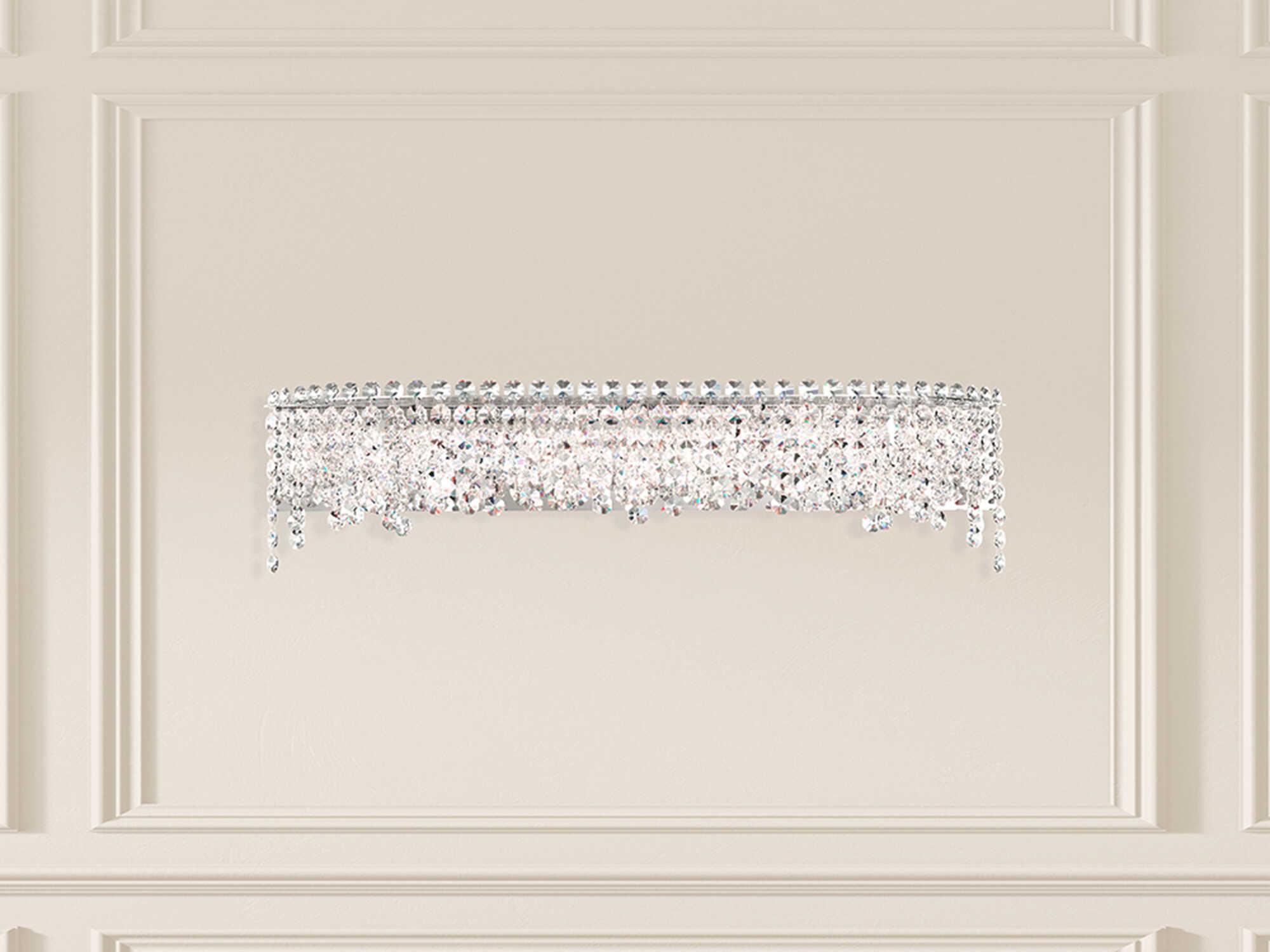 Schonbek Chantant 6-Light Stainless Steel Crystal Vanity Light