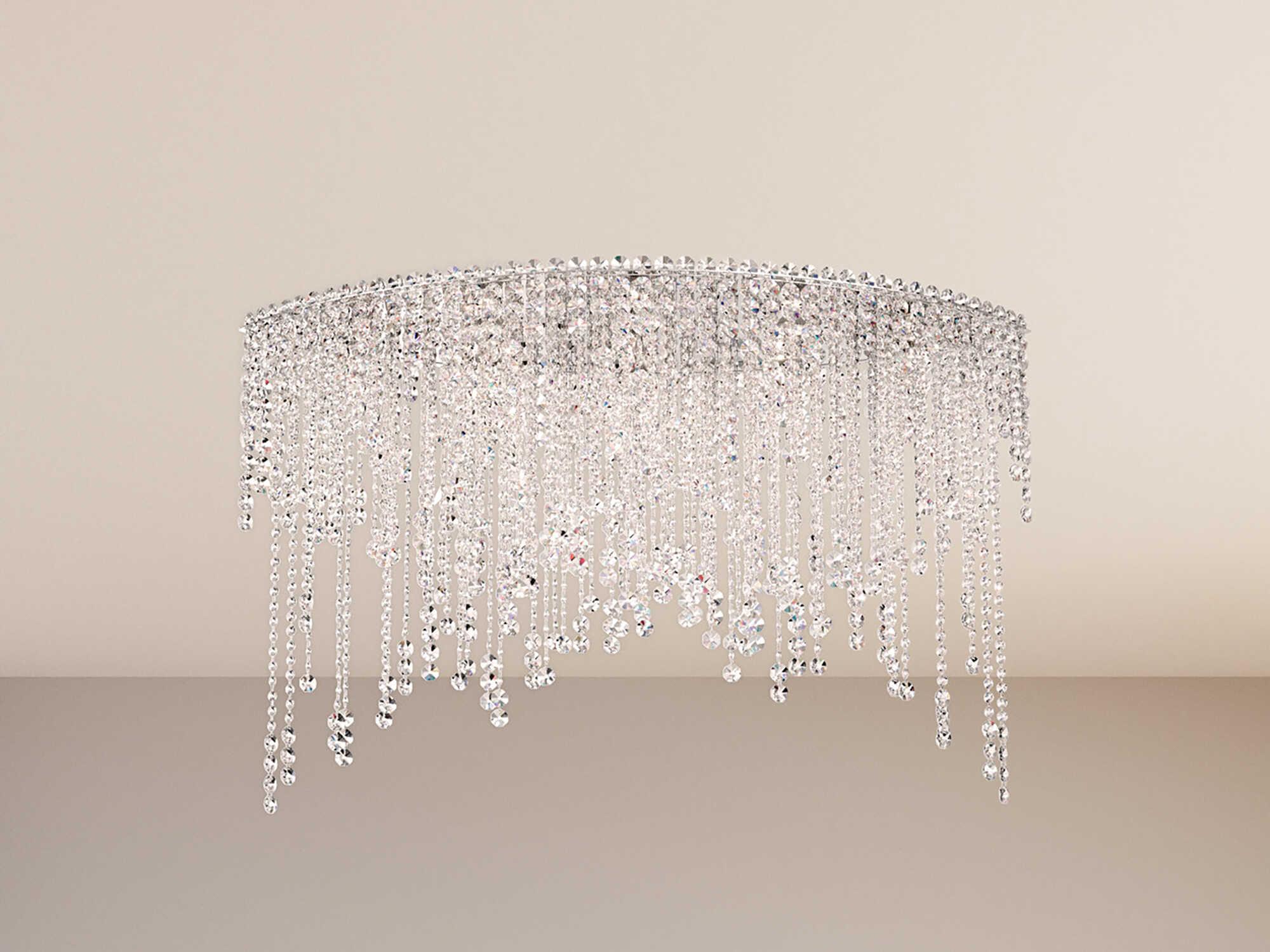 Schonbek Chantant 8-Light Stainless Steel Crystal Flush Mount