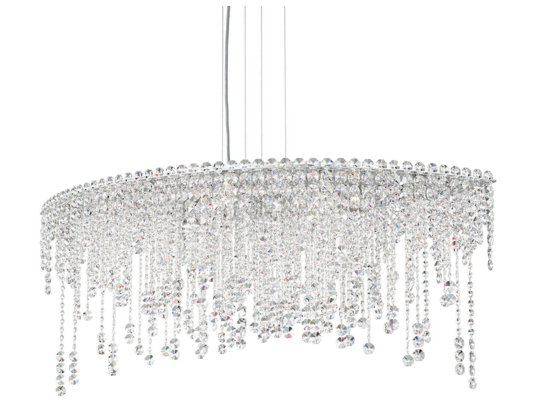 Schonbek Chantant 8-Light Stainless Steel Crystal Island Pendant