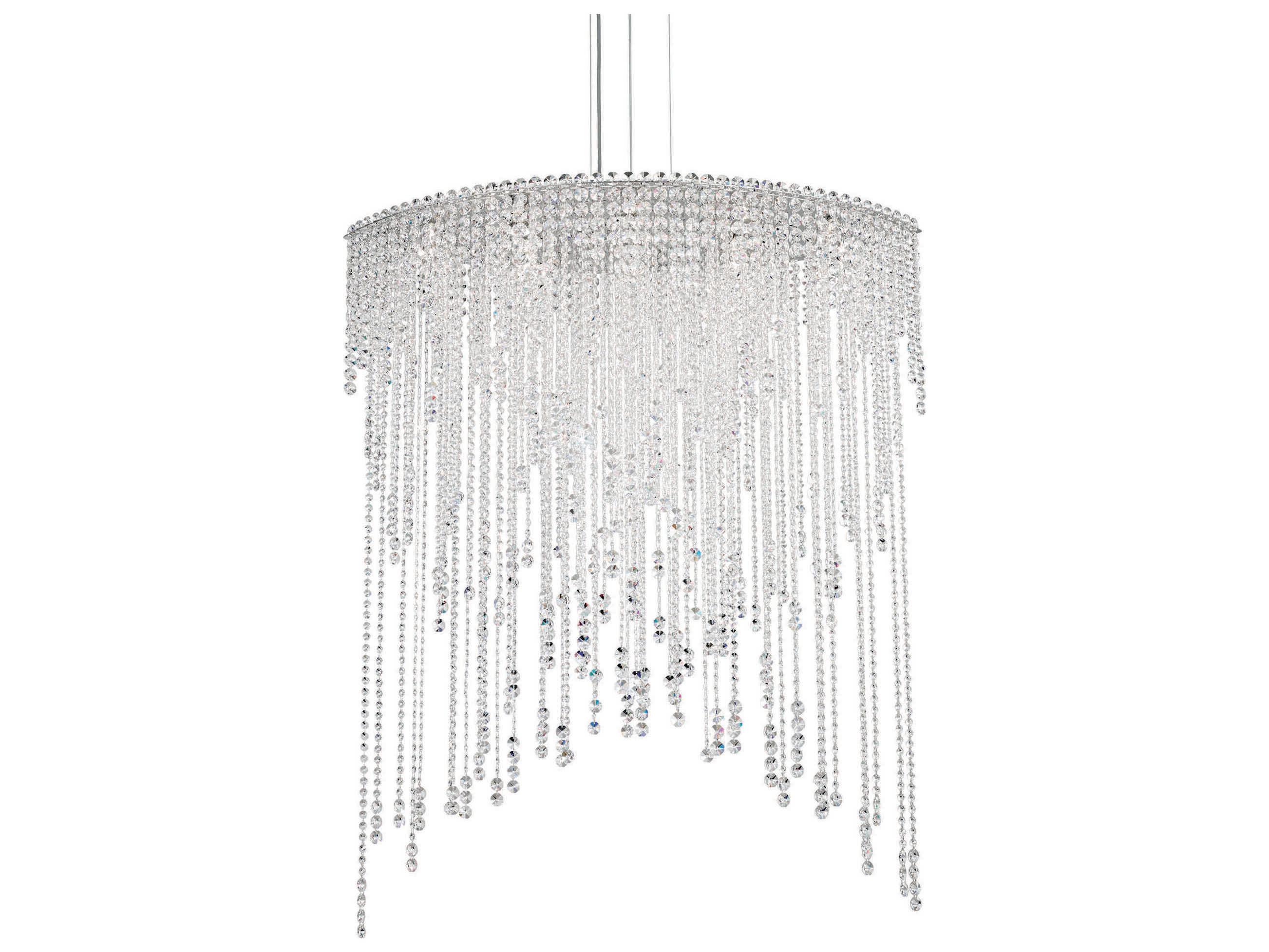 Schonbek Chantant 8-Light Stainless Steel Crystal Island Pendant