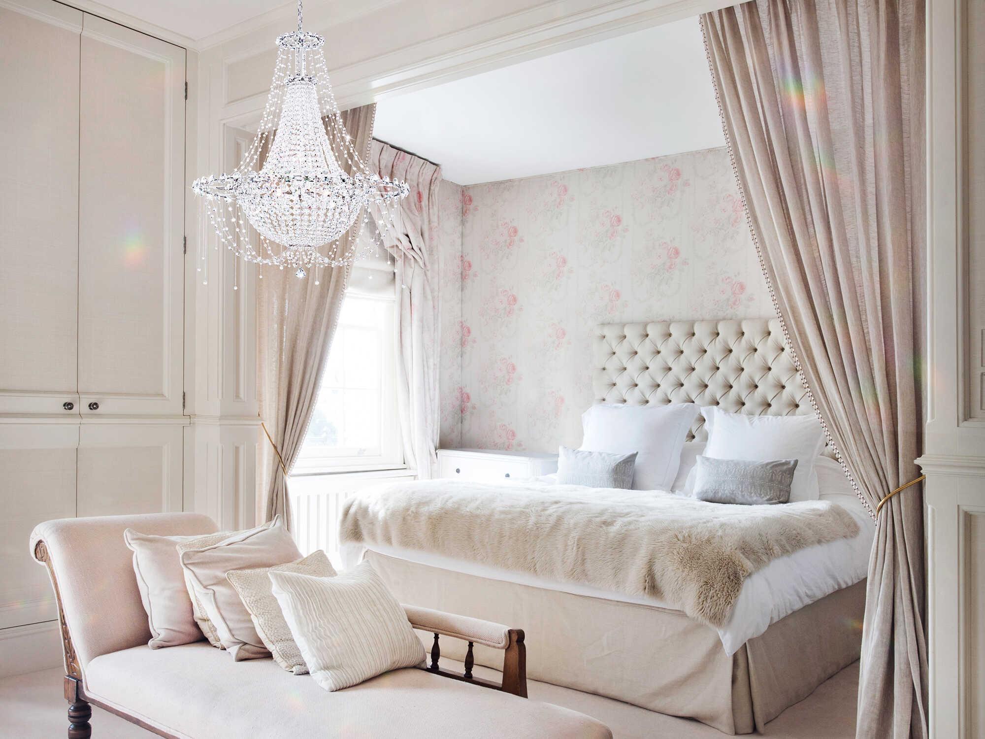 Schonbek Chrysalita 8-Light Stainless Steel Crystal Empire Chandelier