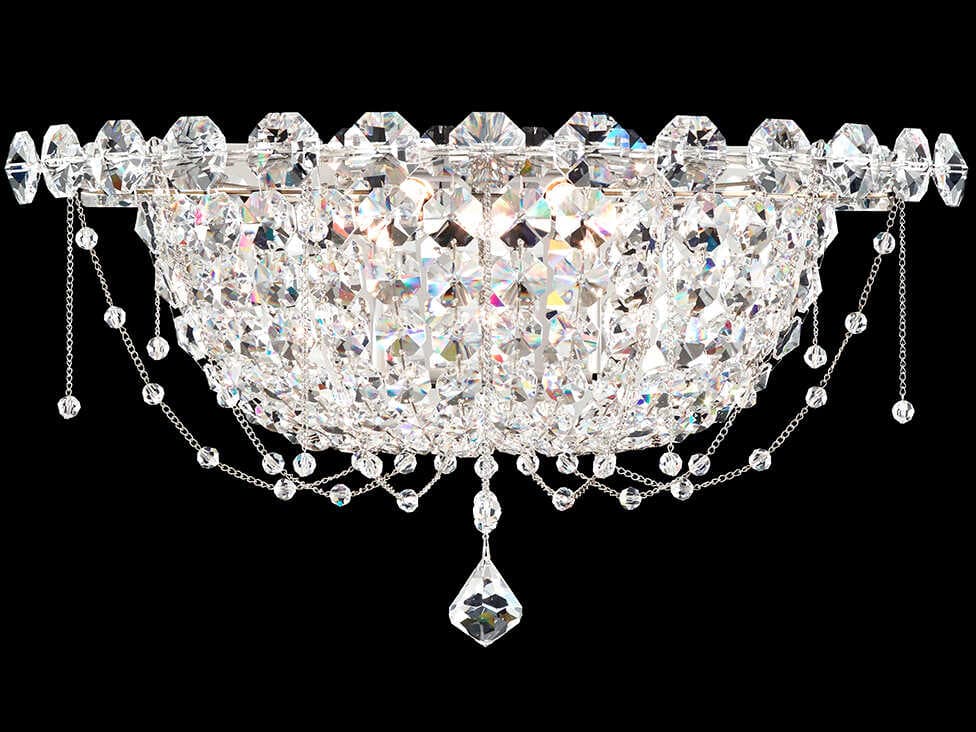 Schonbek Chrysalita 2-Light Stainless Steel Traditional Vanity Light