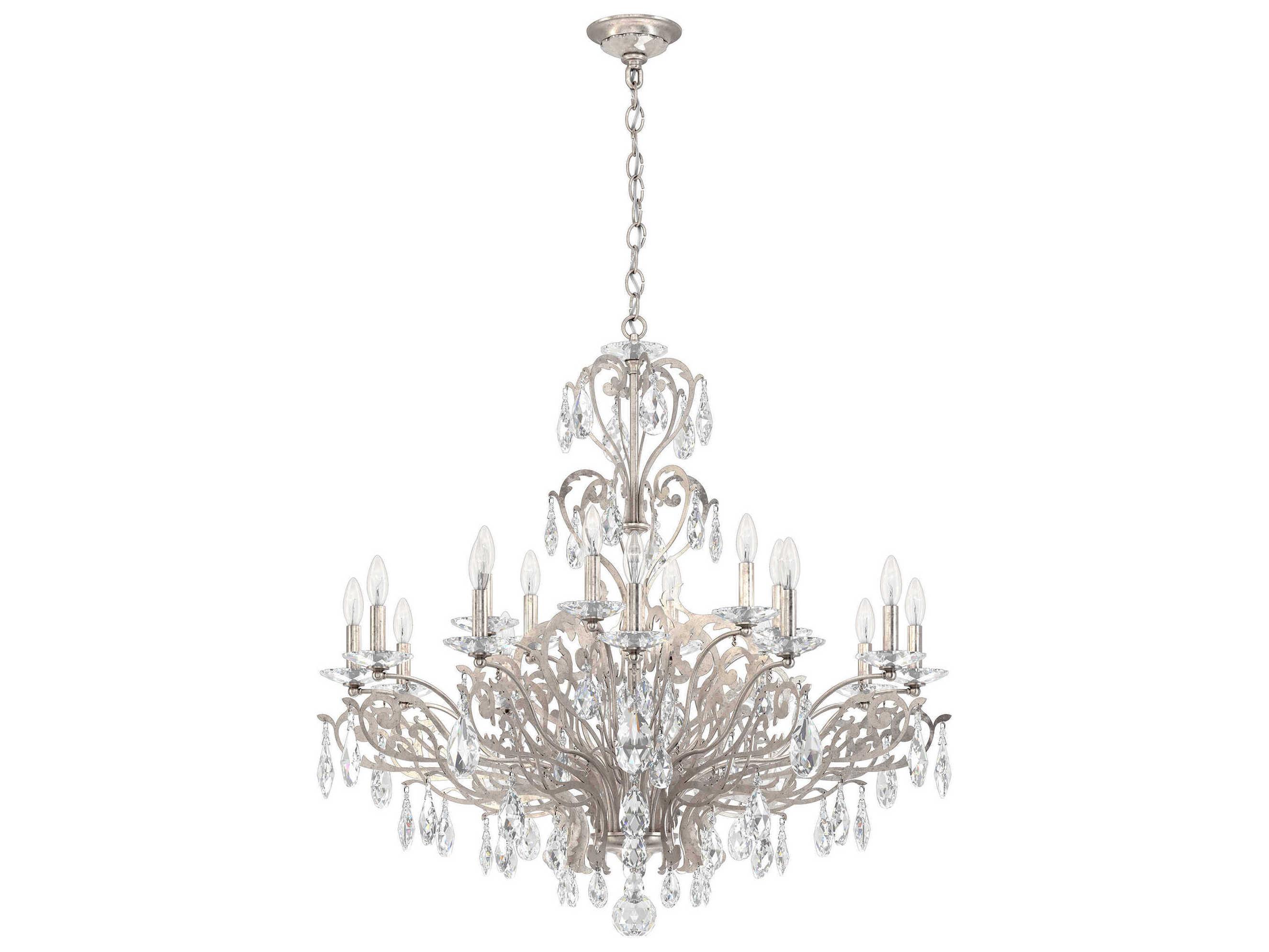 Schonbek Filigrae 18-Light Gold Crystal Candelabra Chandelier