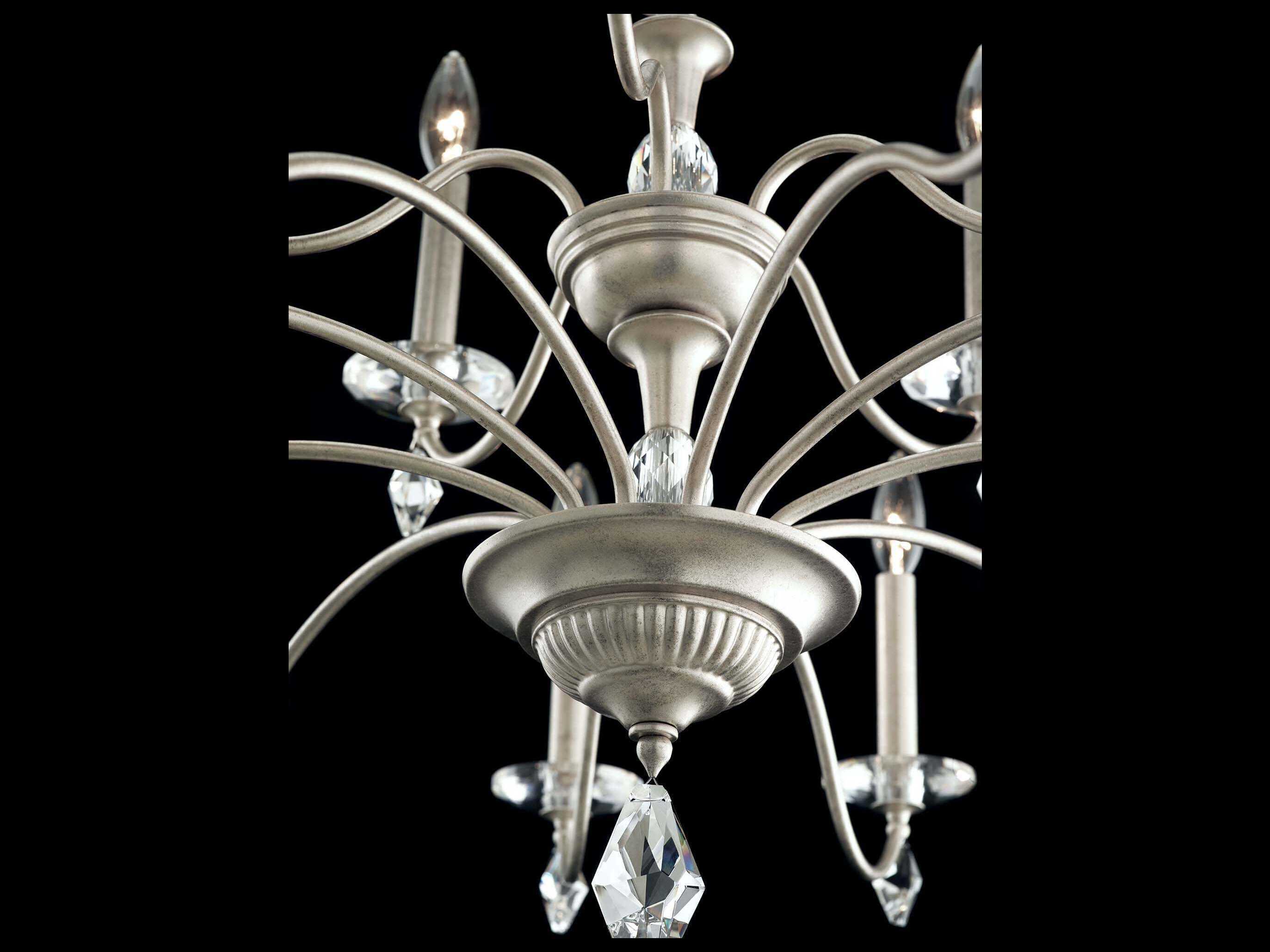 Schonbek Modique 15-Light Silver Crystal Candelabra Chandelier