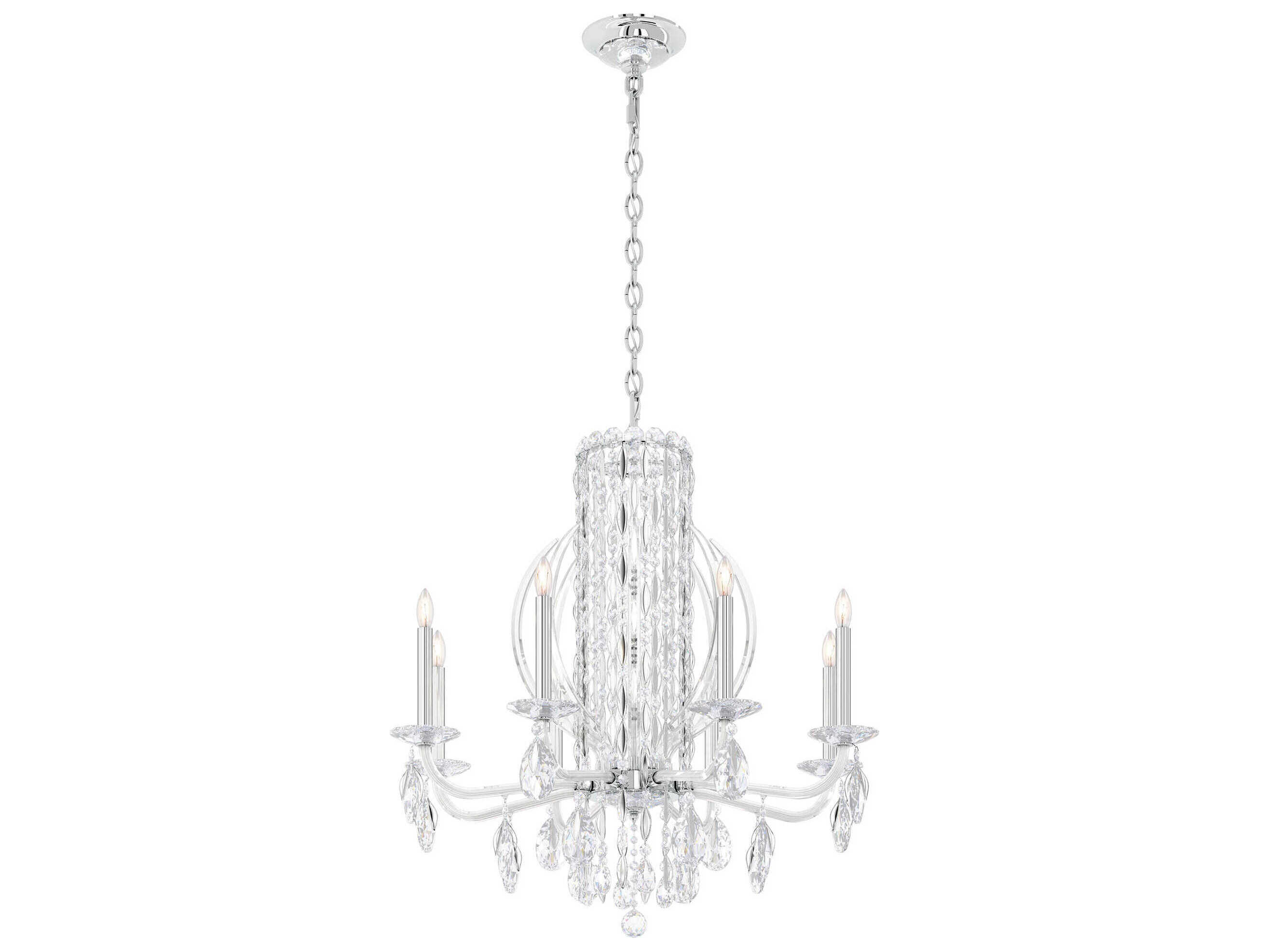 Schonbek Sarella 8-Light Gold Crystal Candelabra Chandelier
